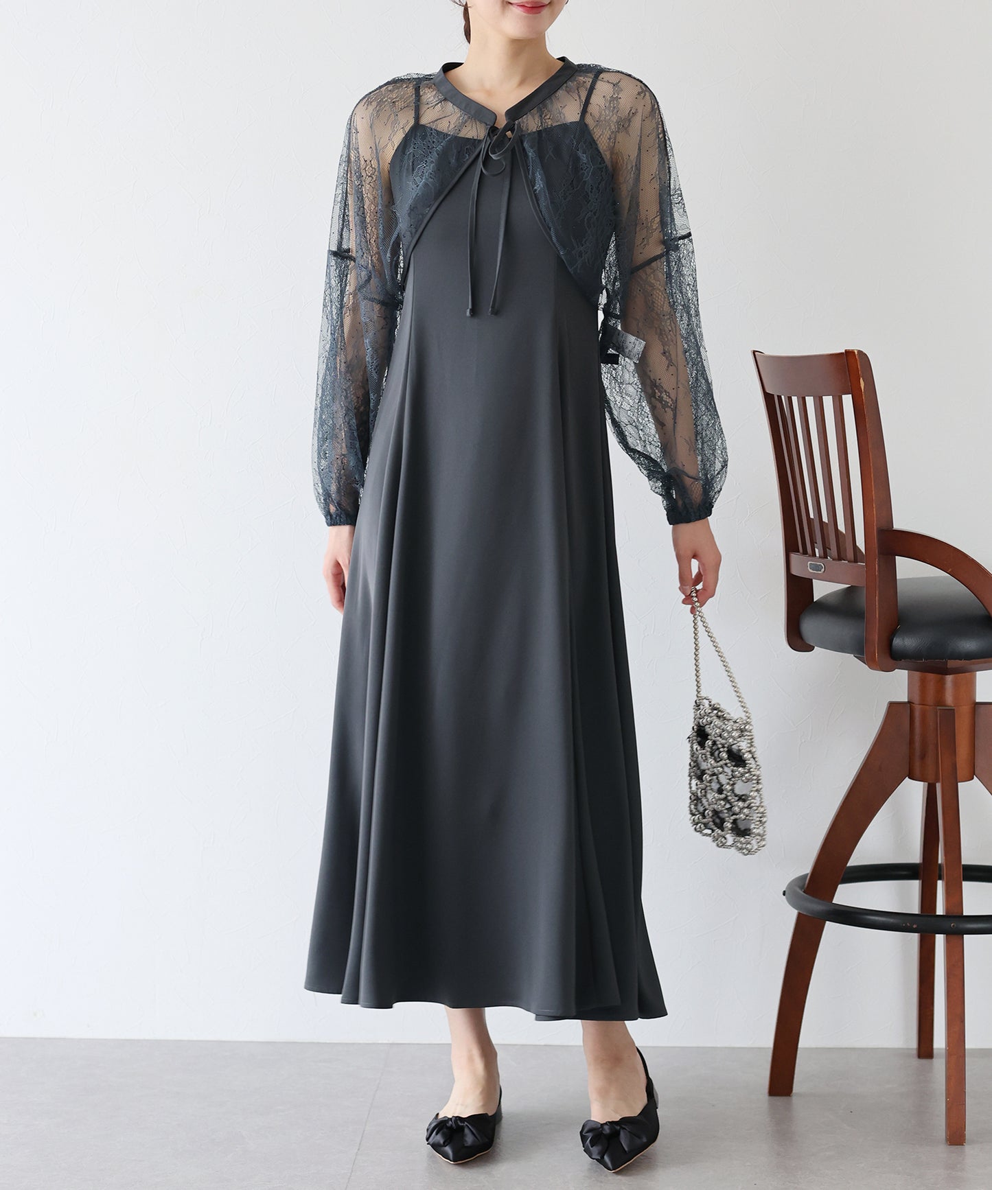 【SALE】レースボレロ×マーメイドワンピースドレス