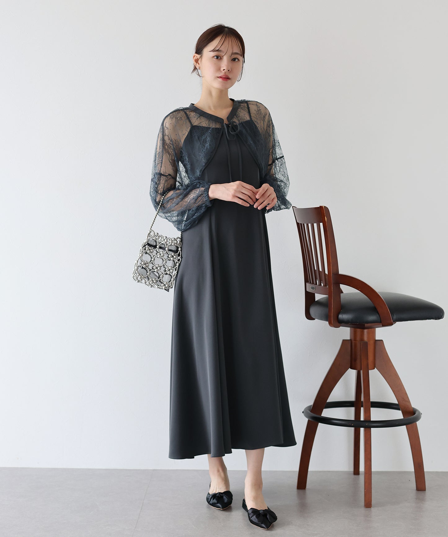 【SALE】レースボレロ×マーメイドワンピースドレス