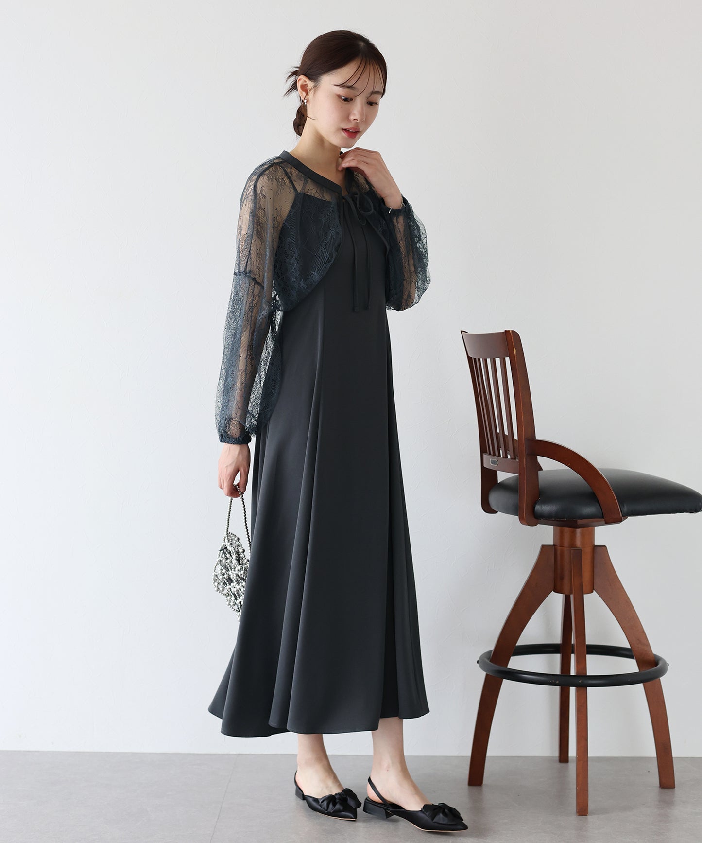 【SALE】レースボレロ×マーメイドワンピースドレス