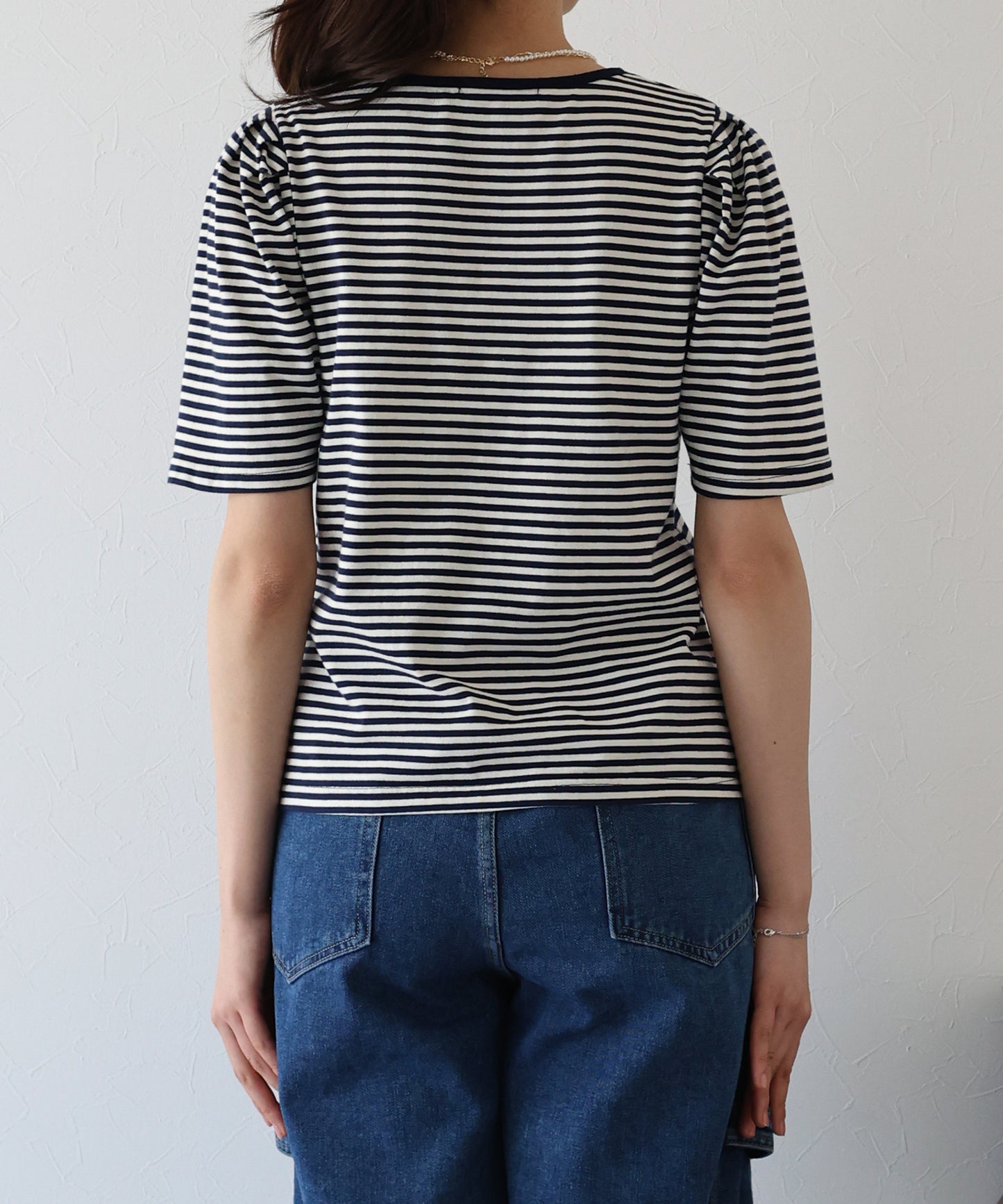 【TIME SALE】パイピングリボンタックTシャツ