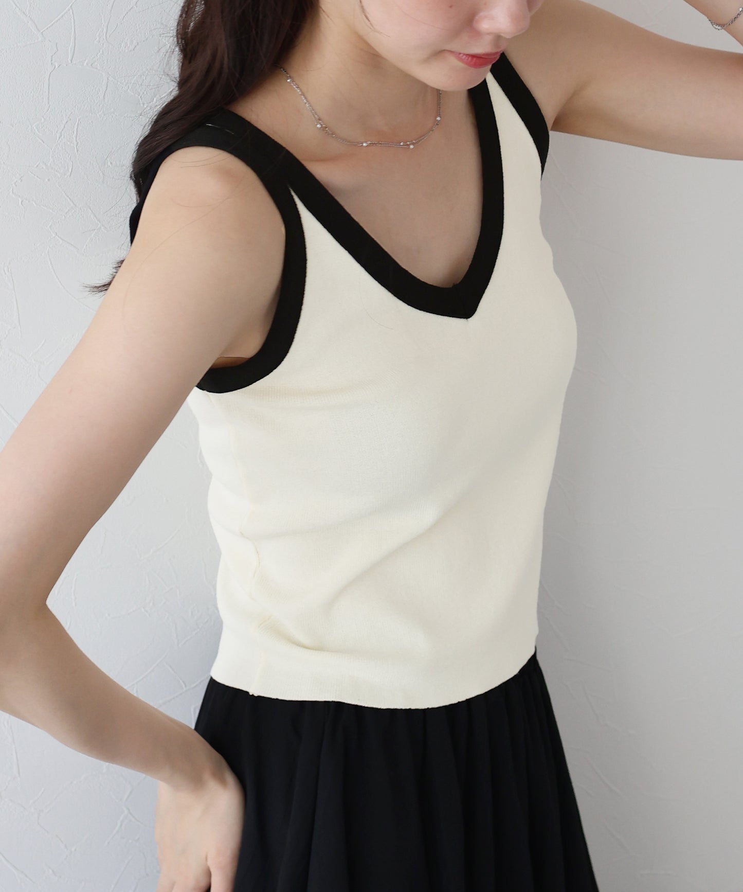 【SALE】2WAYバイカラータンクトップ【ネコポス】