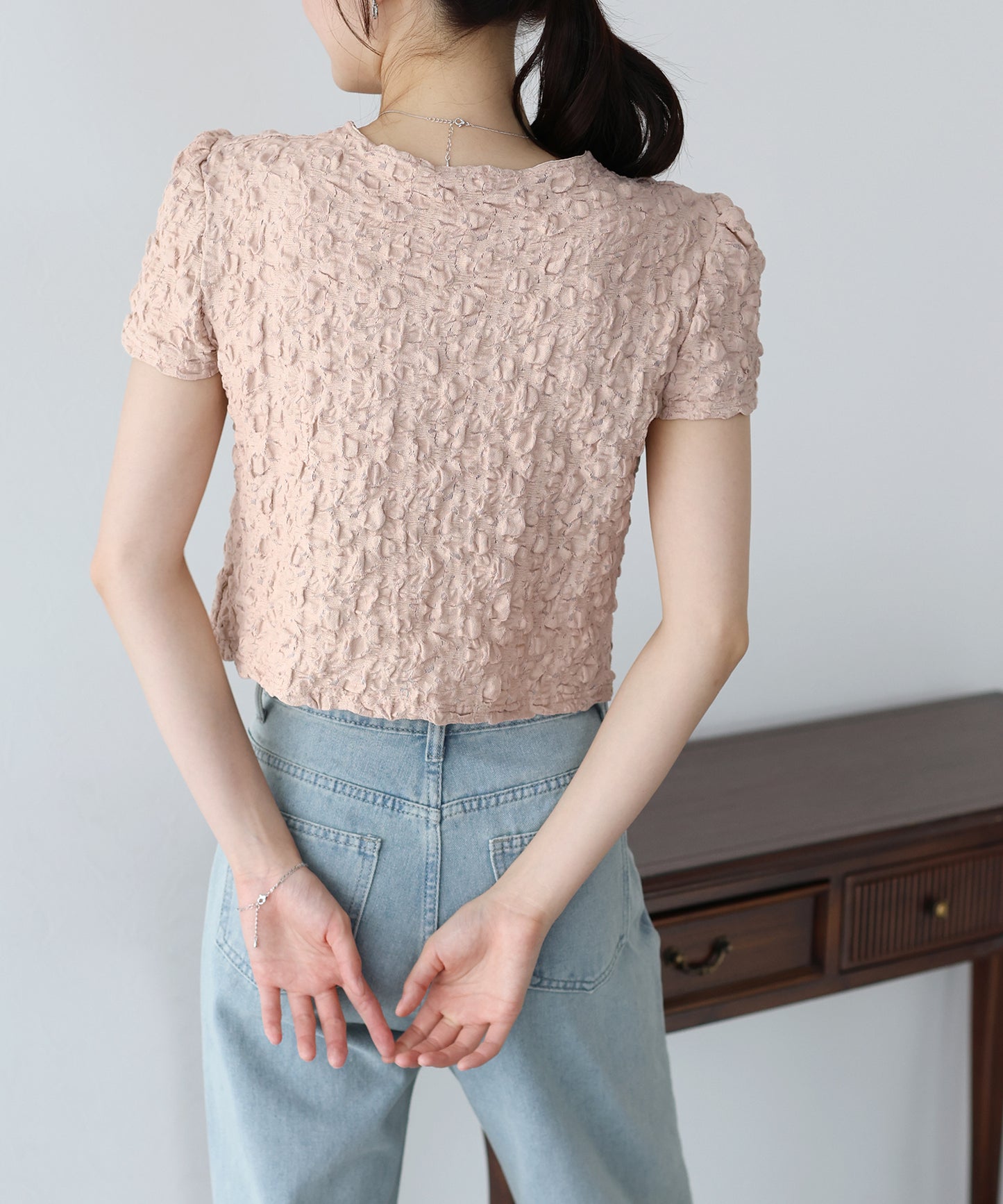 ワッフルカーディガン