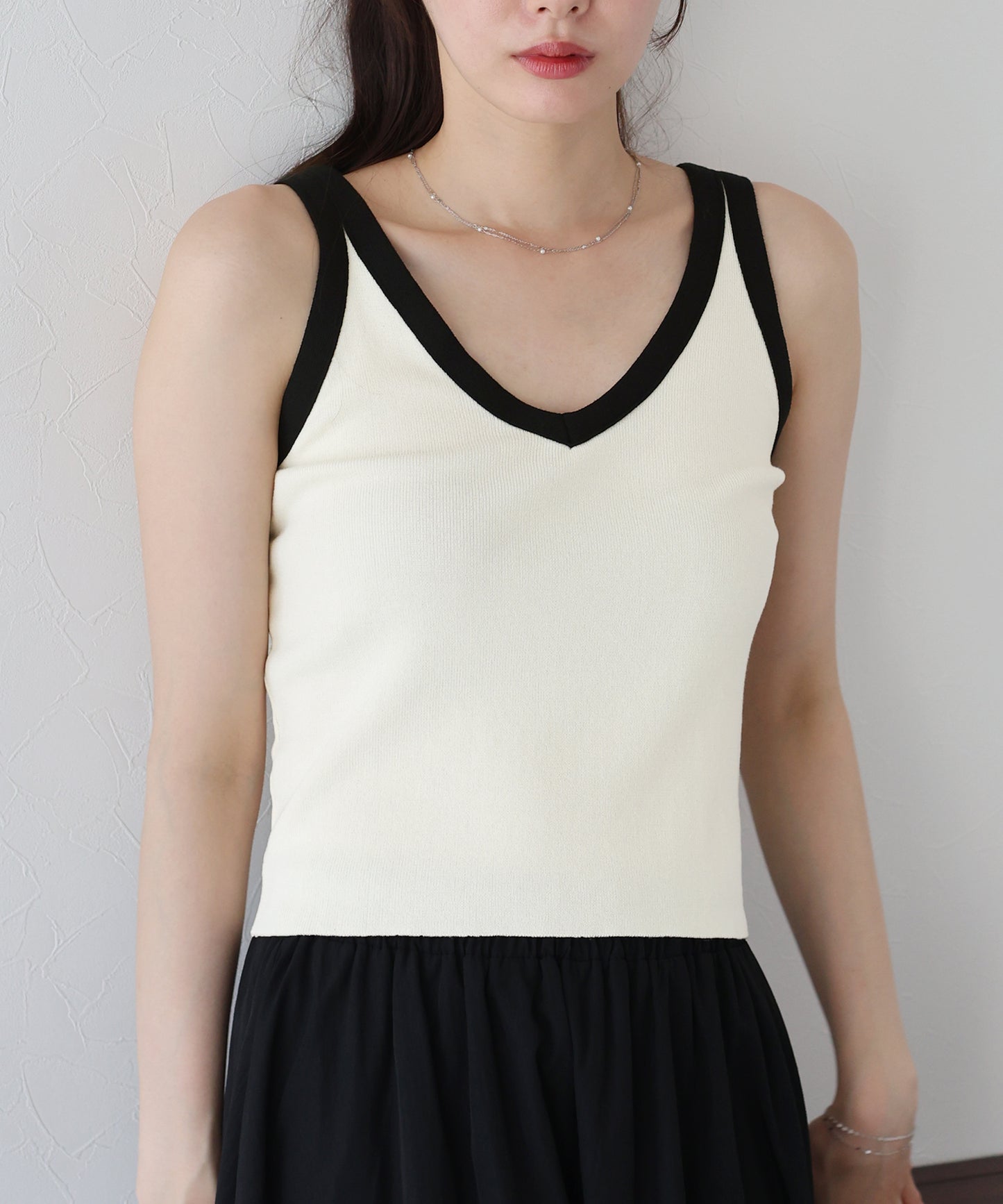 【SALE】2WAYバイカラータンクトップ【ネコポス】