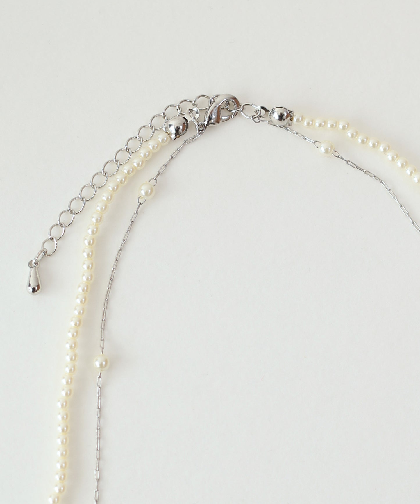 パール2連ネックレス/ ニッケルフリー【ネコポス】