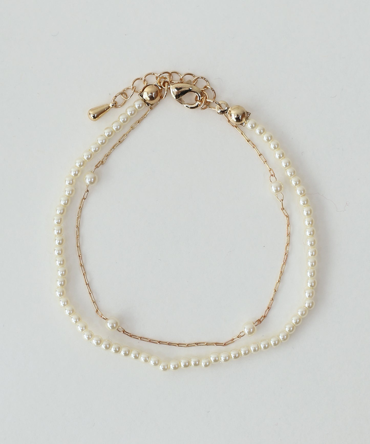 パール2連ブレスレット / ニッケルフリー【ネコポス】