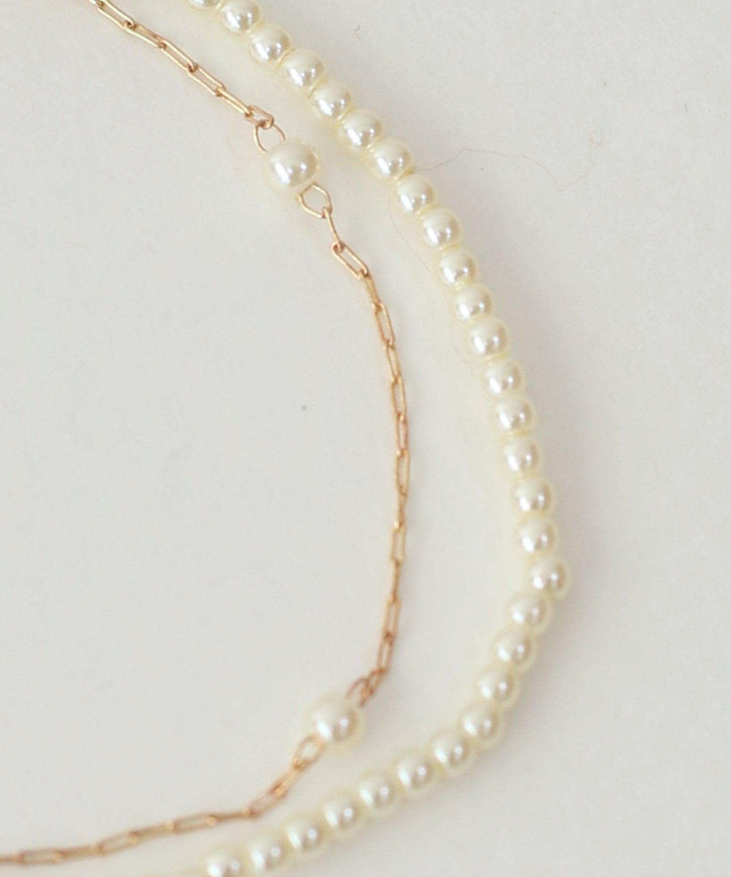 パール2連ブレスレット / ニッケルフリー【ネコポス】