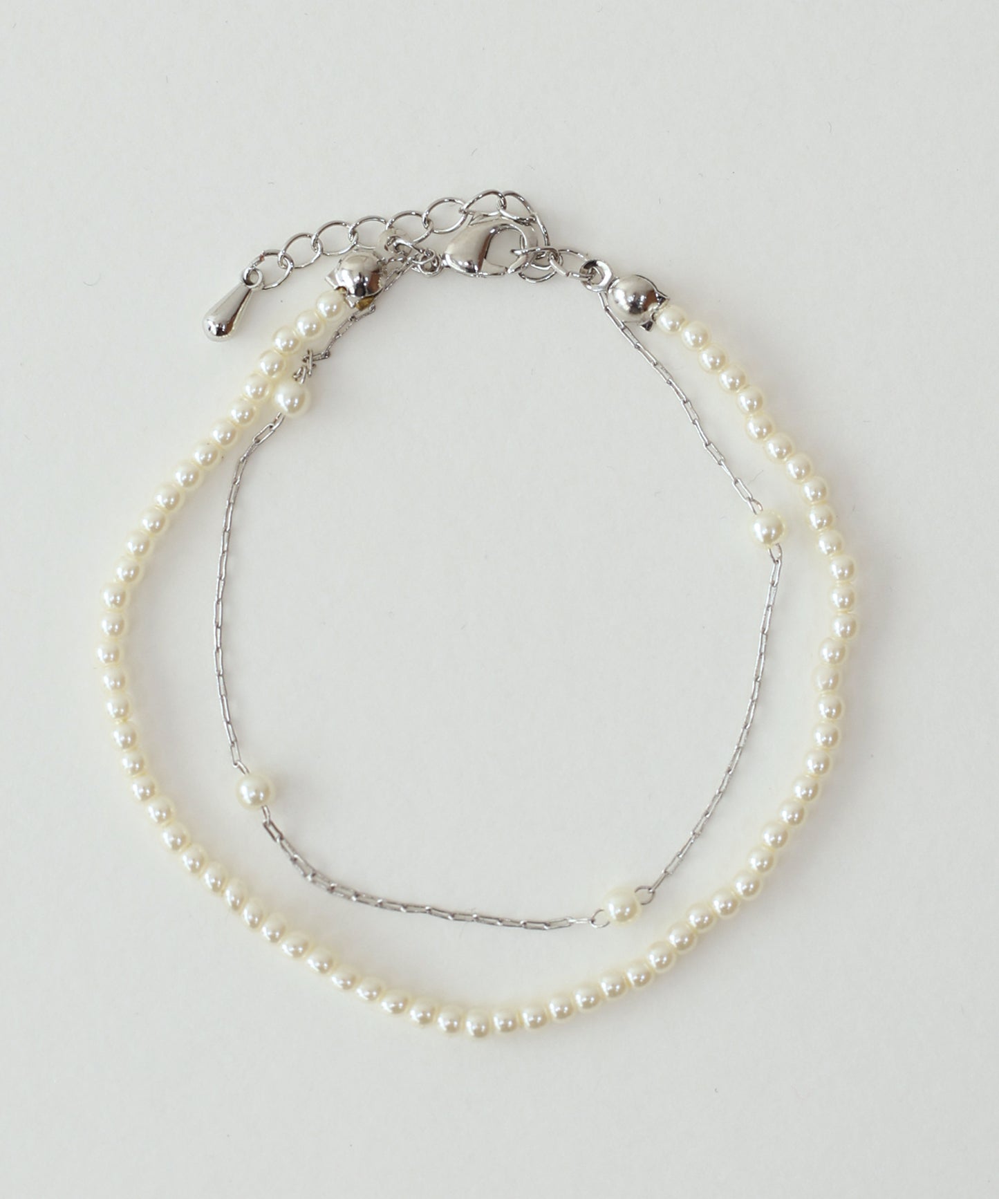 パール2連ブレスレット / ニッケルフリー【ネコポス】