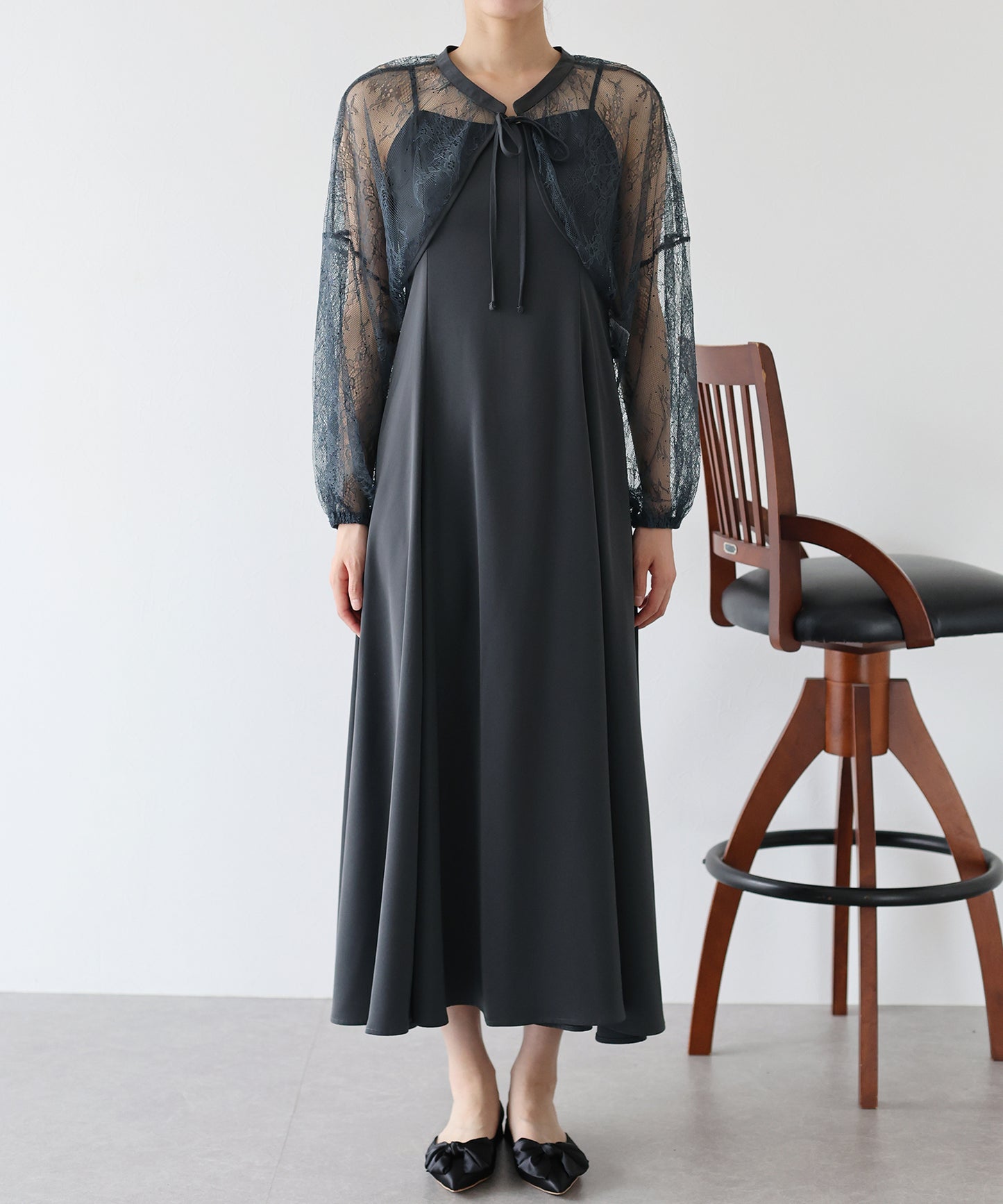 【SALE】レースボレロ×マーメイドワンピースドレス