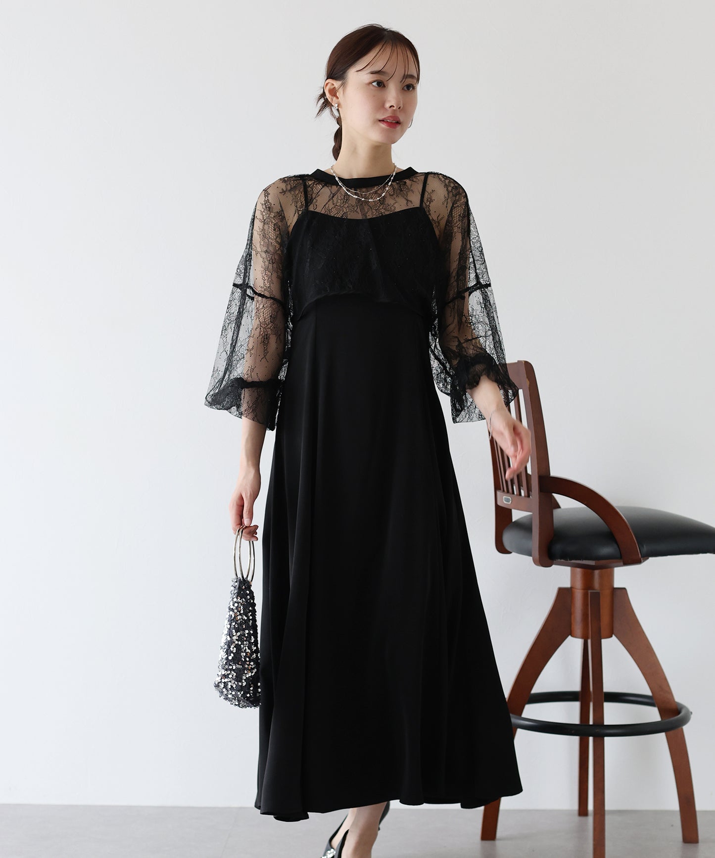 【SALE】レースボレロ×マーメイドワンピースドレス