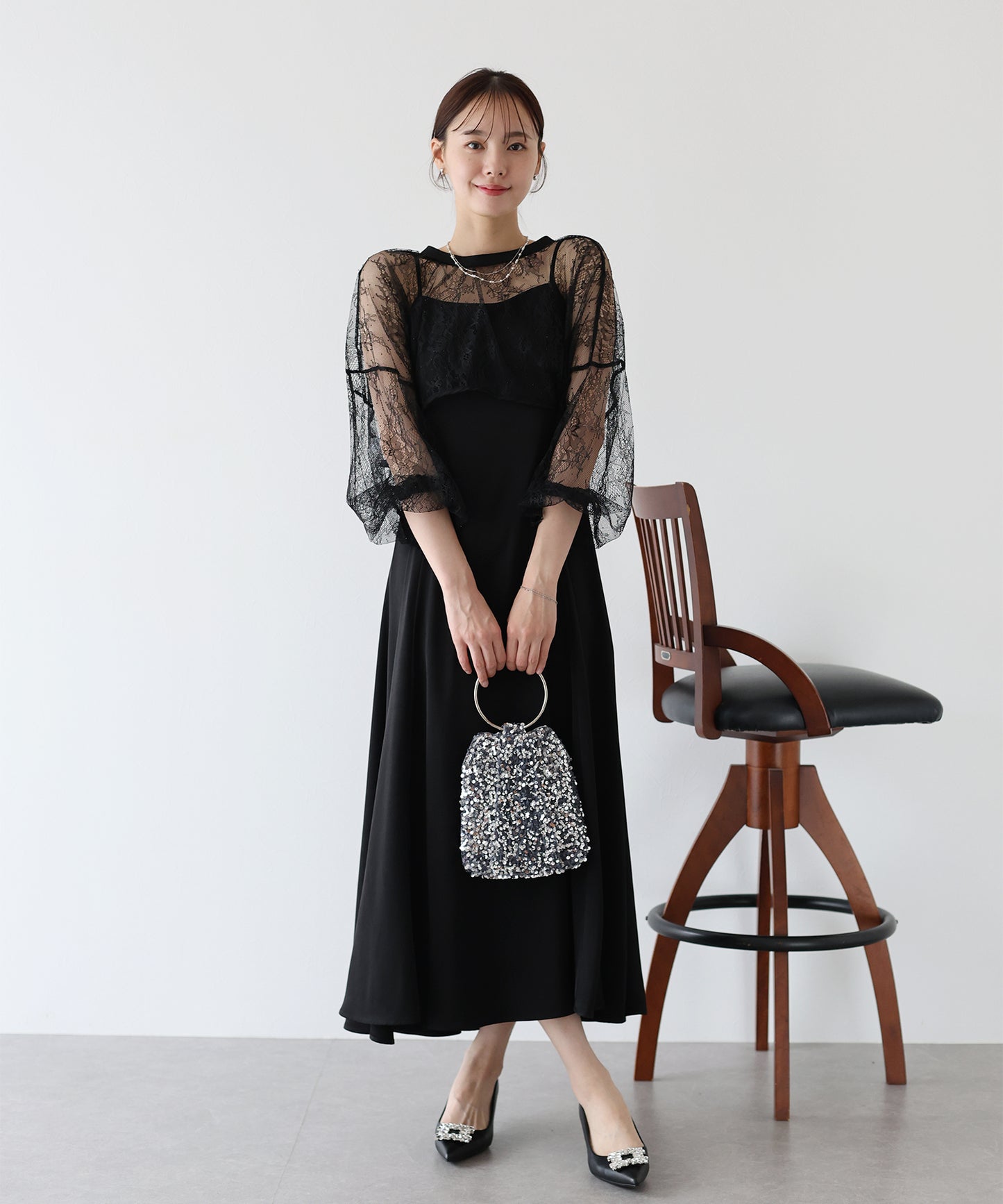 【SALE】レースボレロ×マーメイドワンピースドレス