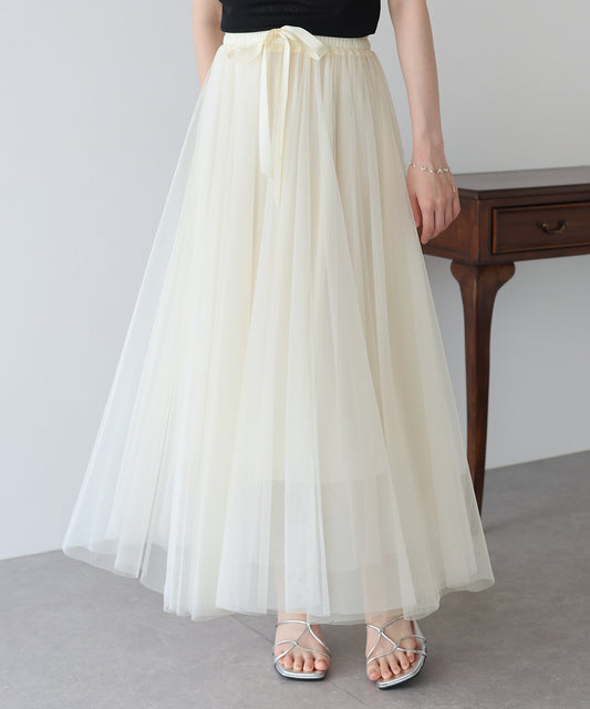グラデーションチュールスカート