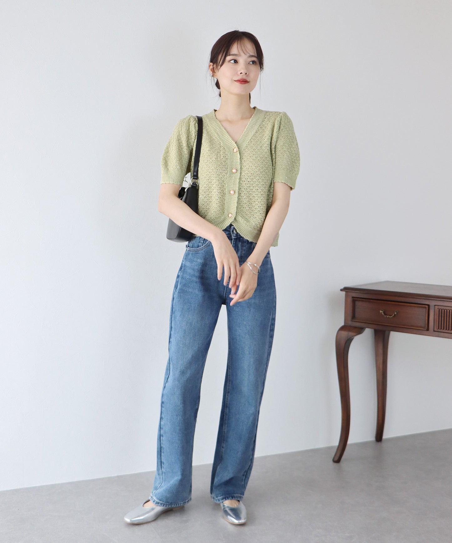 【SALE】パールボタンカーディガン