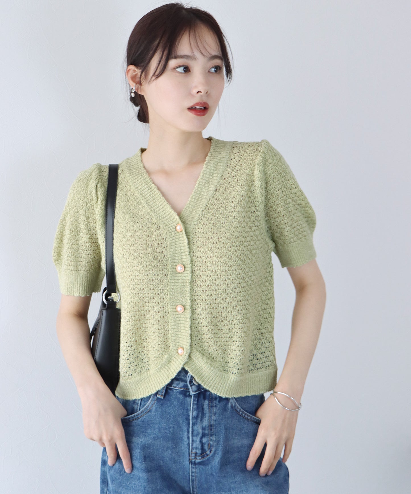 【SALE】パールボタンカーディガン