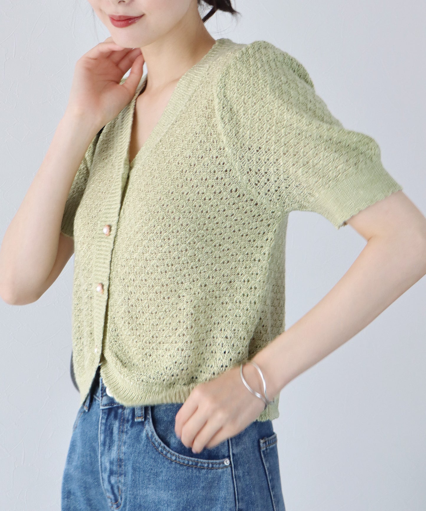 【SALE】パールボタンカーディガン