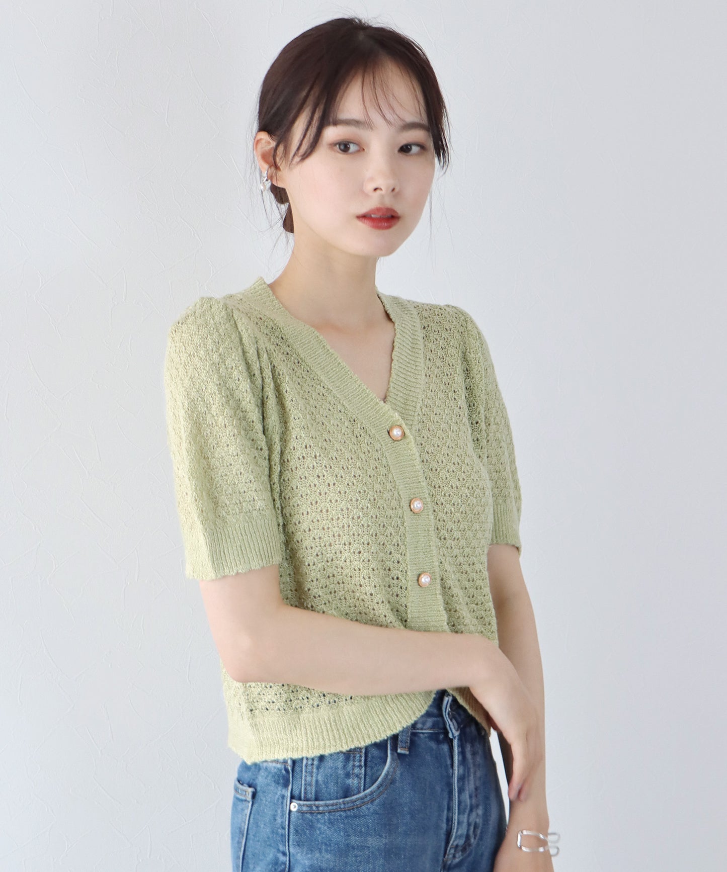 【SALE】パールボタンカーディガン