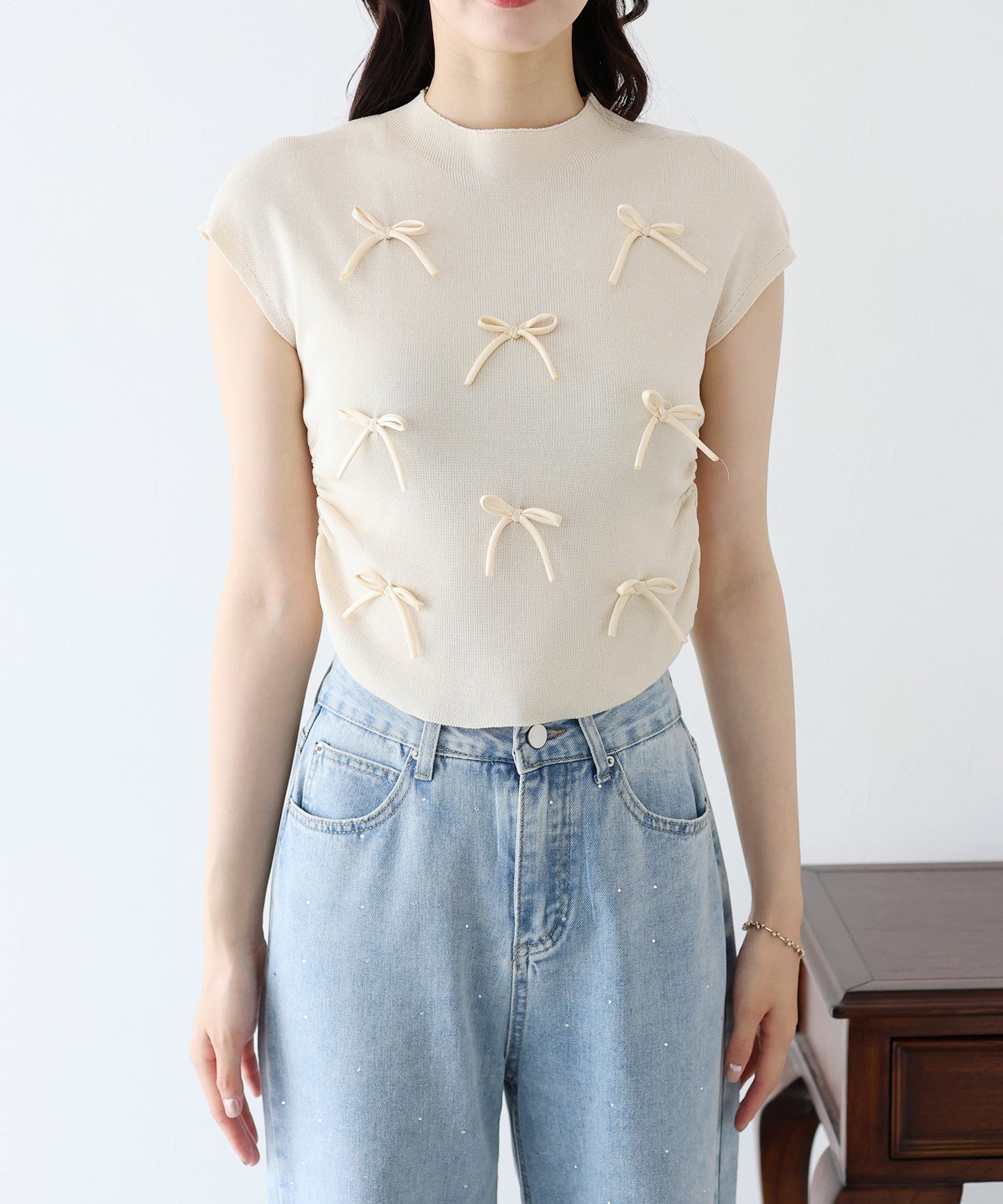 【SALE】リボンフレンチニット【ネコポス】