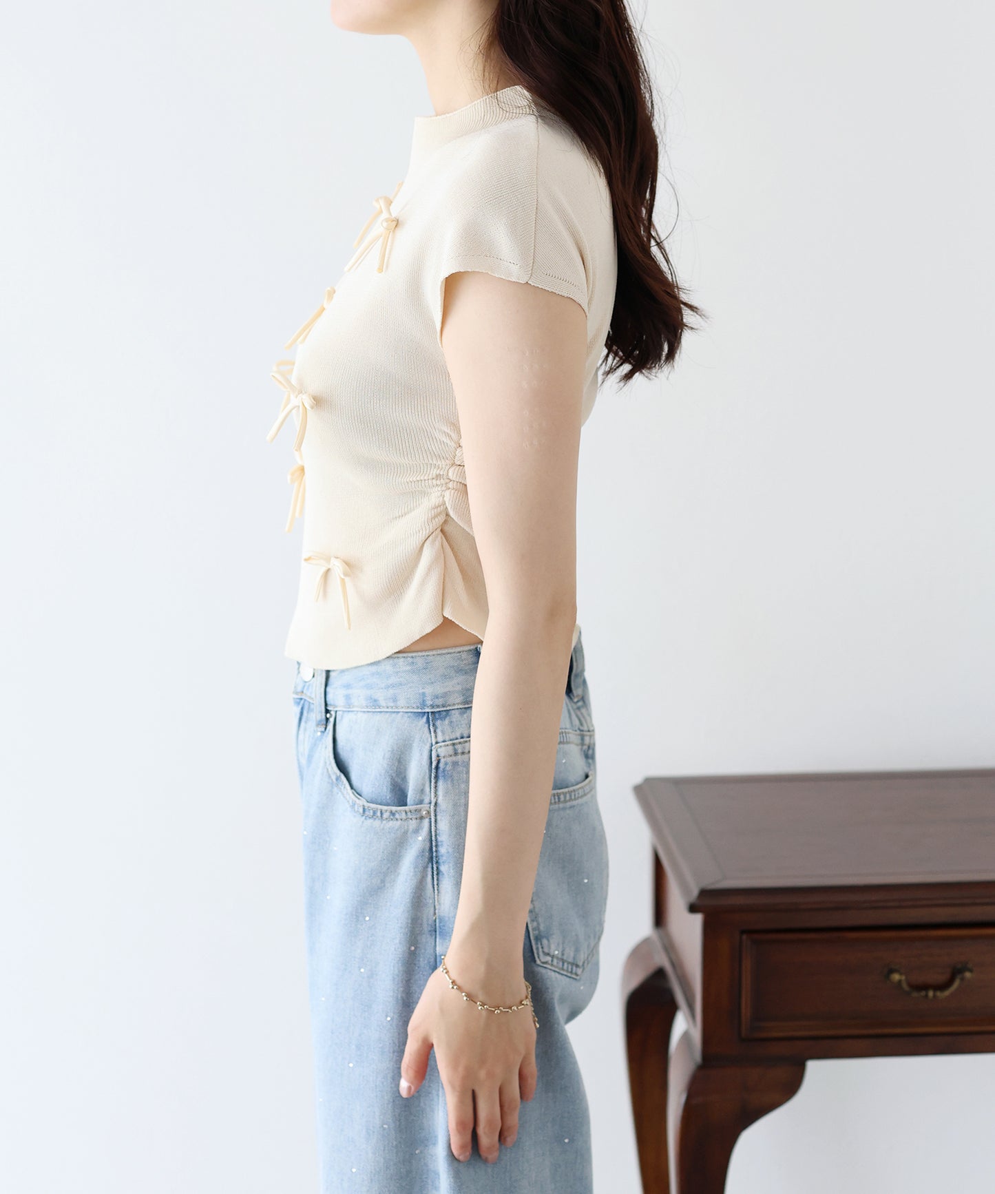 【SALE】リボンフレンチニット【ネコポス】