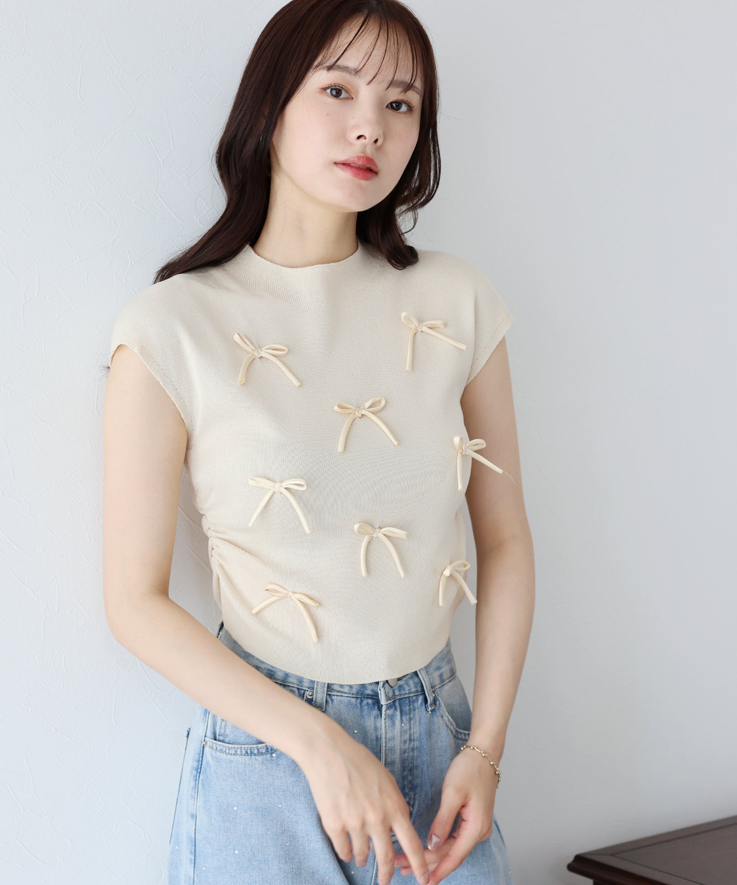 【SALE】リボンフレンチニット【ネコポス】