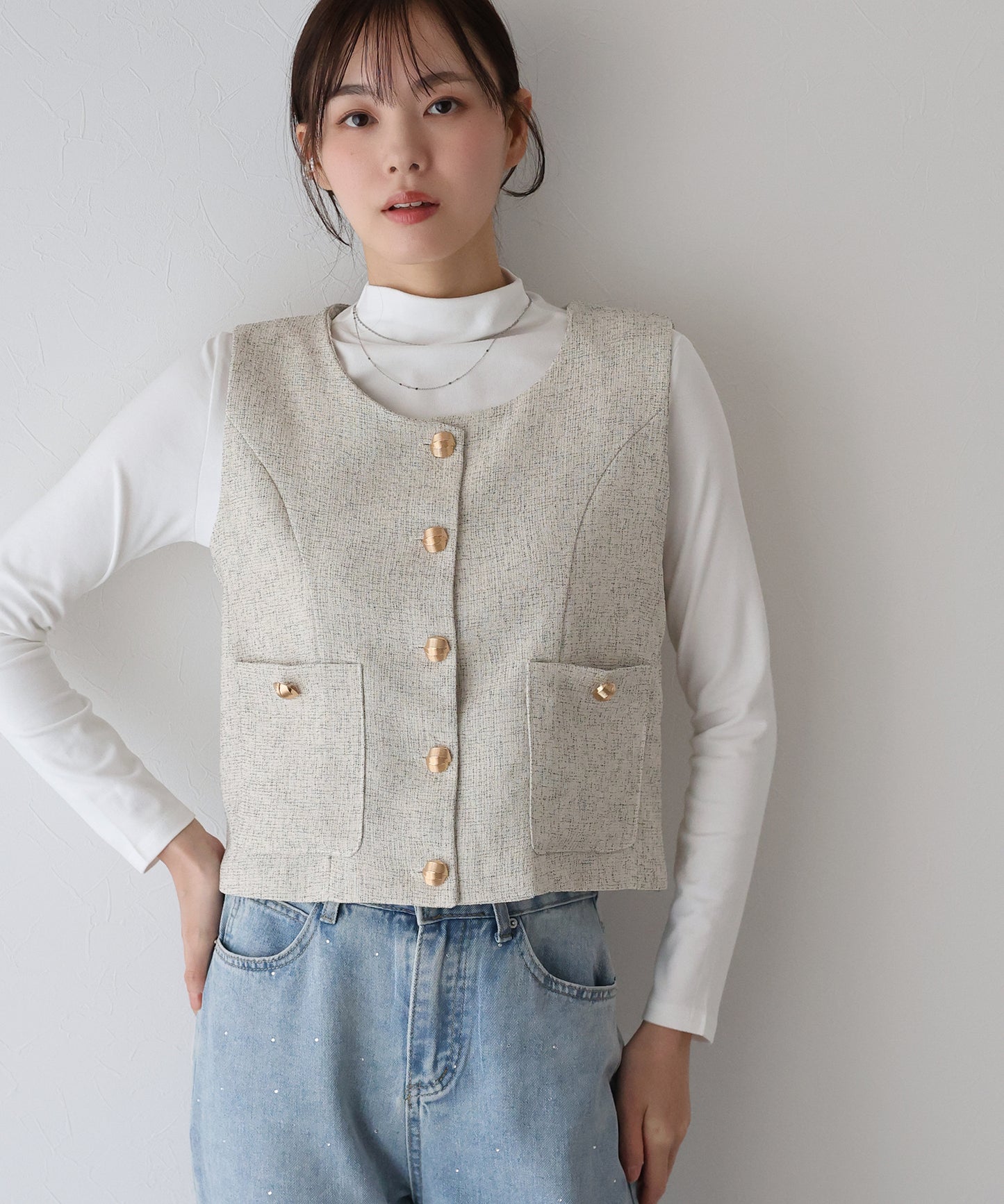 【TIME SALE】ツイードベスト