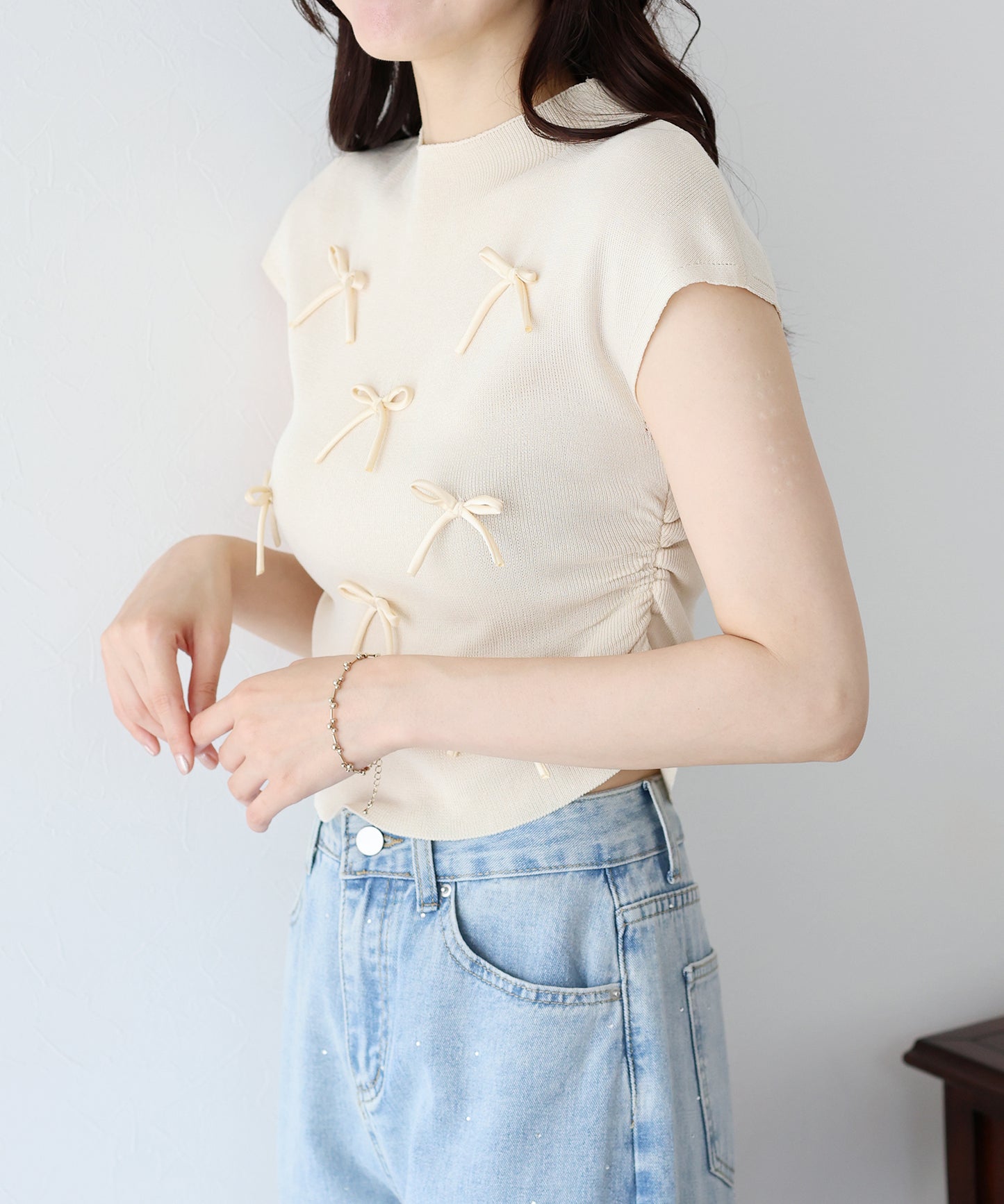 【SALE】リボンフレンチニット【ネコポス】