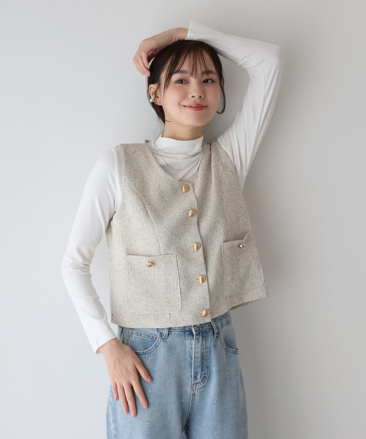 【TIME SALE】ツイードベスト