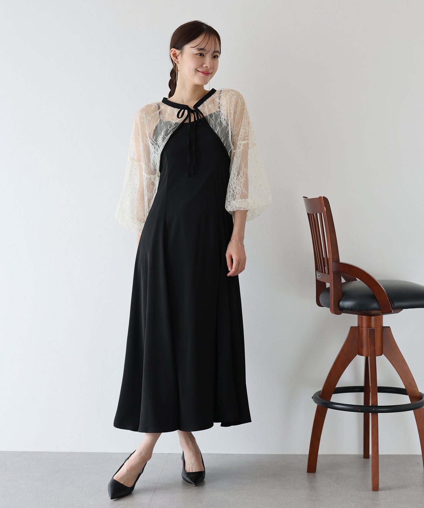 【SALE】レースボレロ×マーメイドワンピースドレス