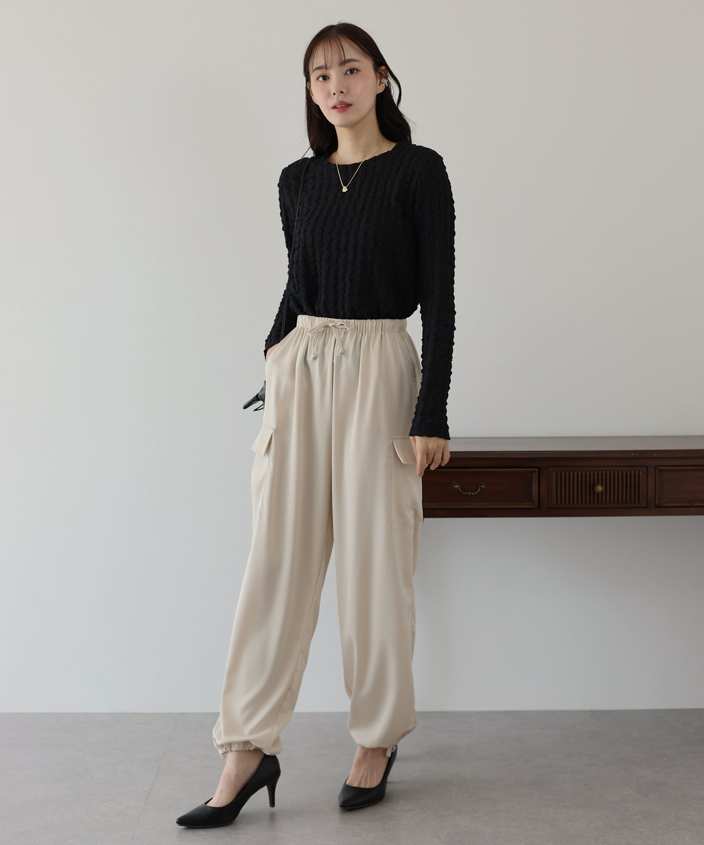 【TIME SALE】ポコポコジャガードカットソー