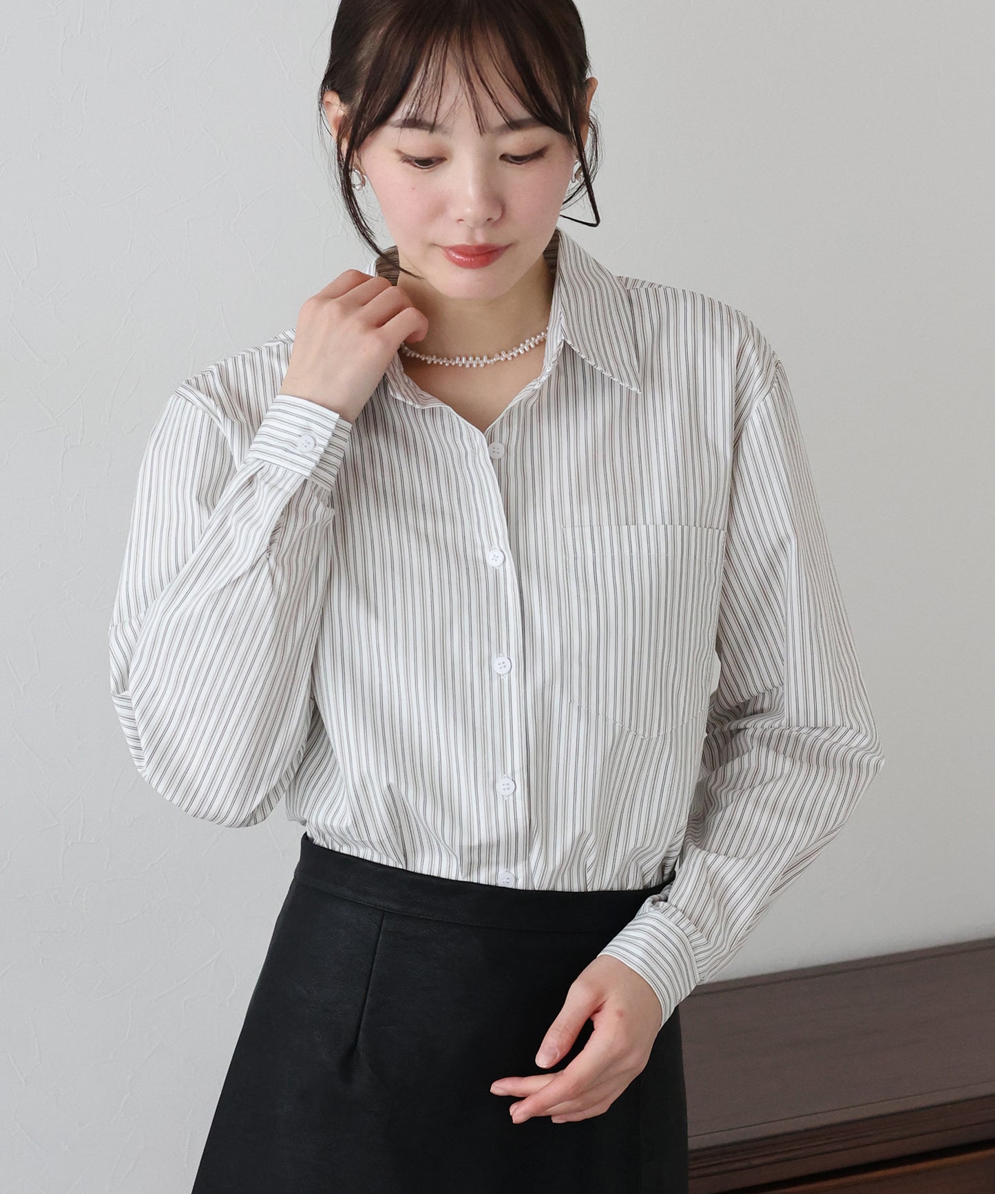 【SALE】カラーストライプシャツ【ネコポス】