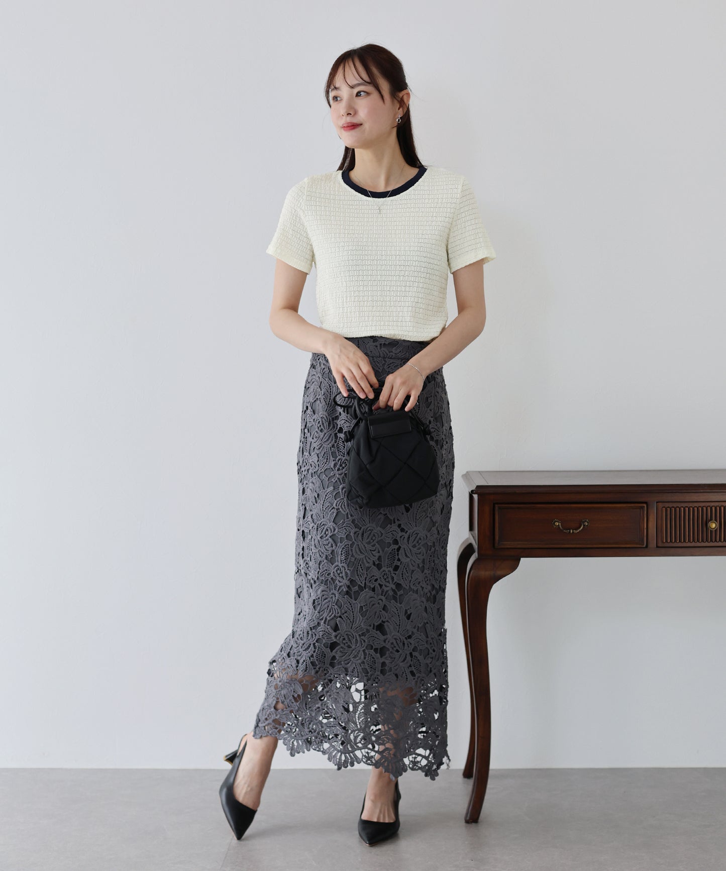 【SALE】襟配色ボーダーTシャツ【ネコポス】