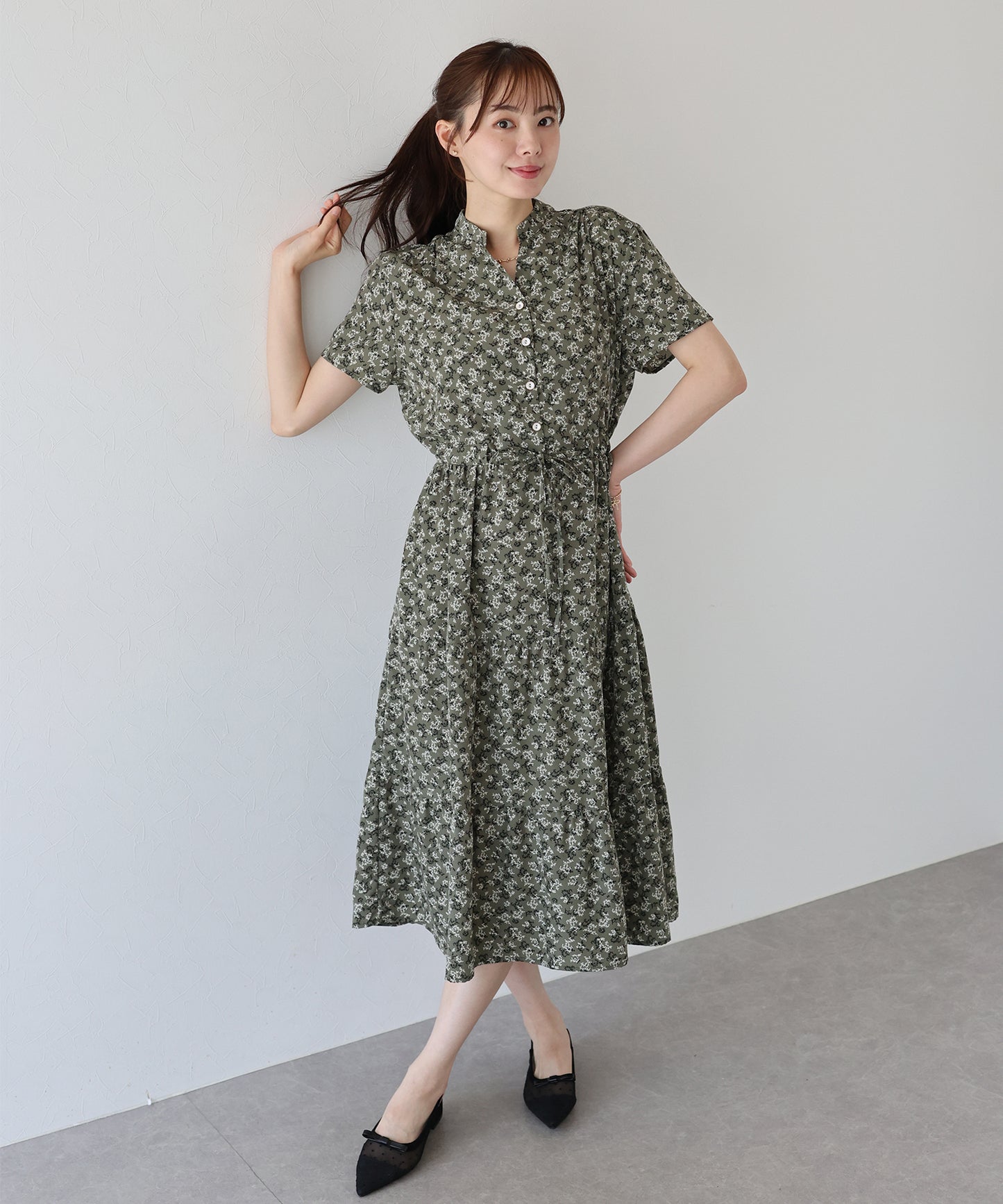 【TIME SALE】【接触冷感】無地&アソート花柄ワンピース