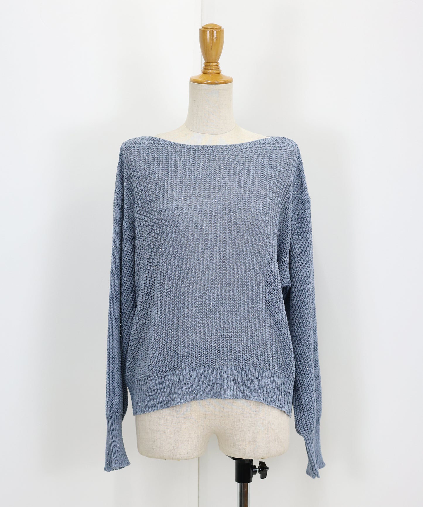 【TIME SALE】スパンコールメッシュニット