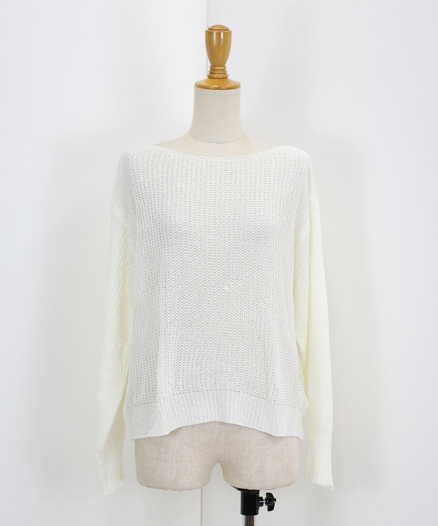 【TIME SALE】スパンコールメッシュニット