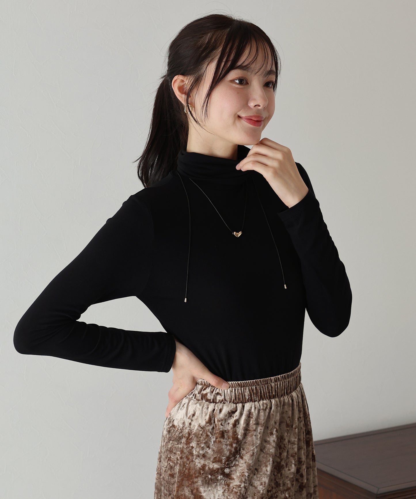 【SALE】タートルネックカットソー【ネコポス】