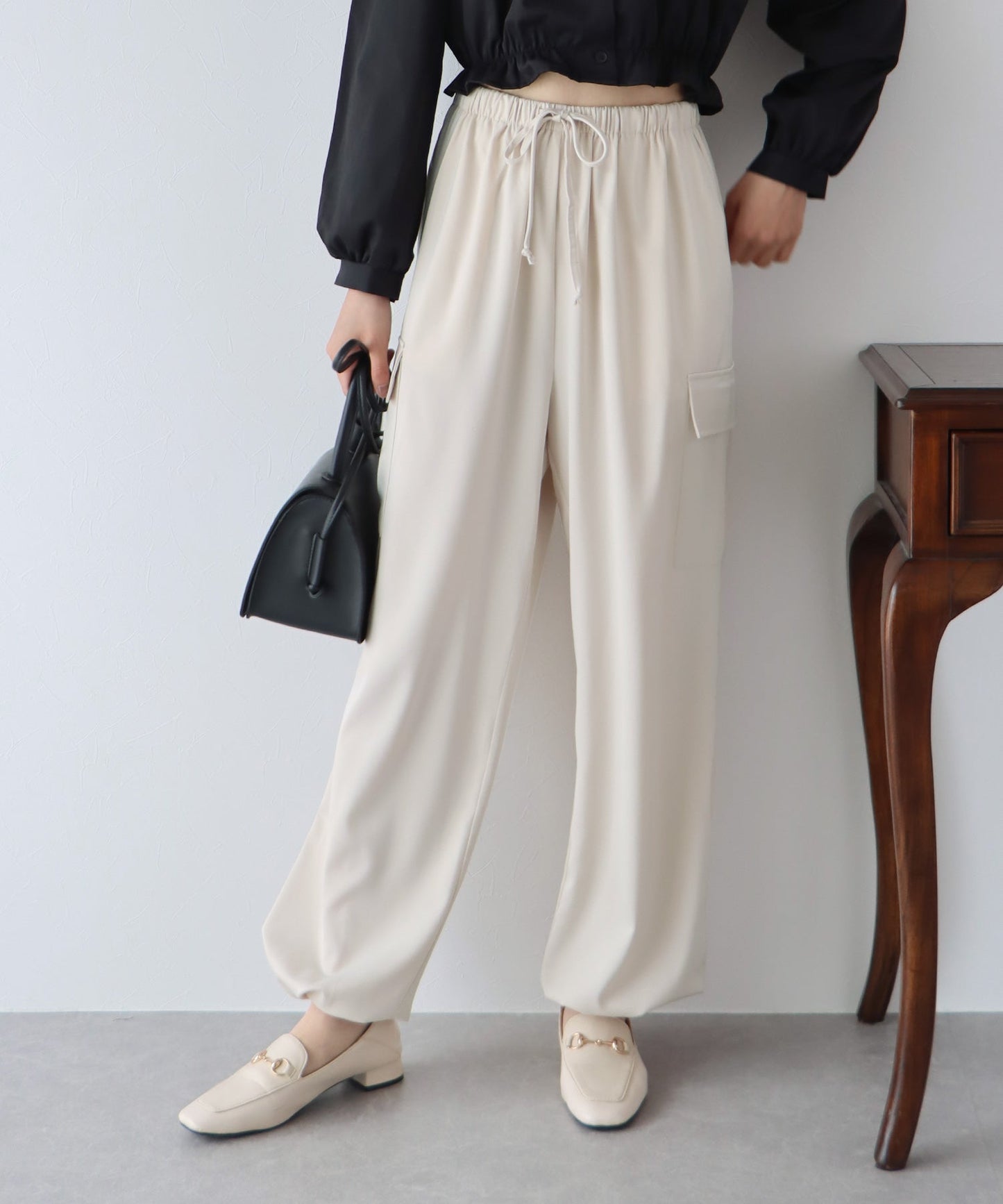 【TIME SALE】サテンカーゴパンツ