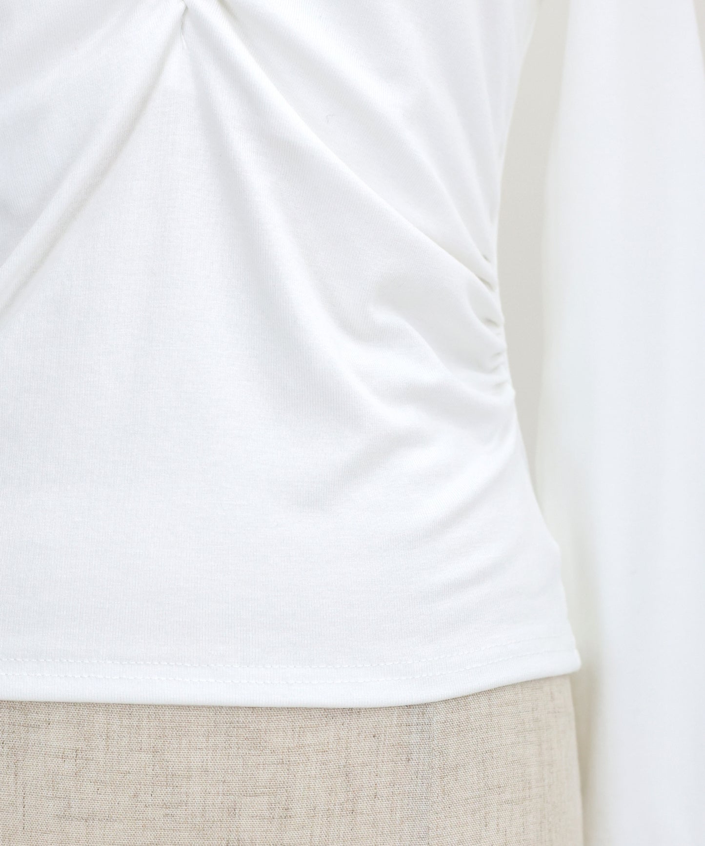 ハートネックギャザーカットソー【ネコポス】