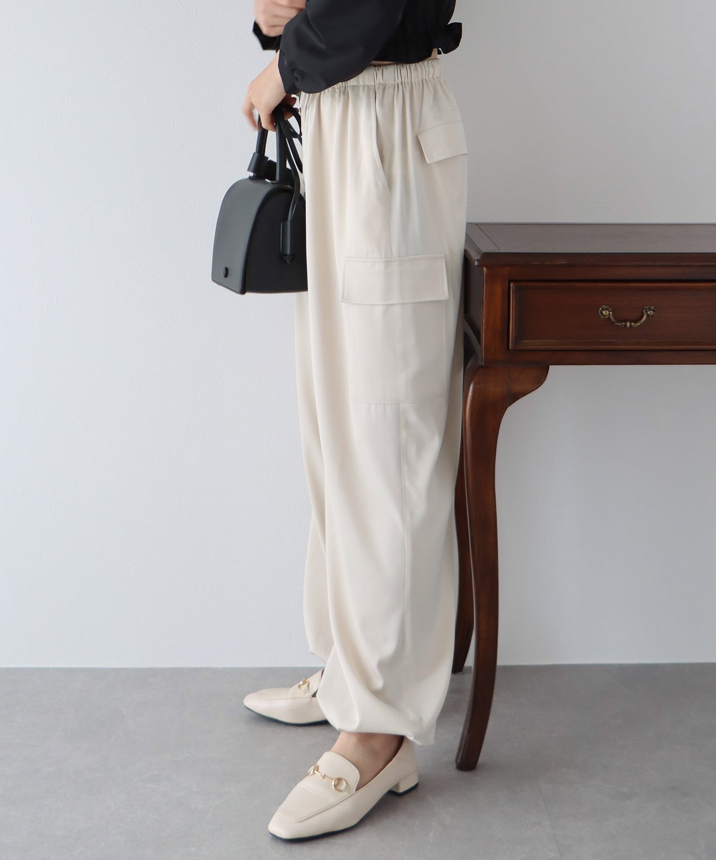 【TIME SALE】サテンカーゴパンツ