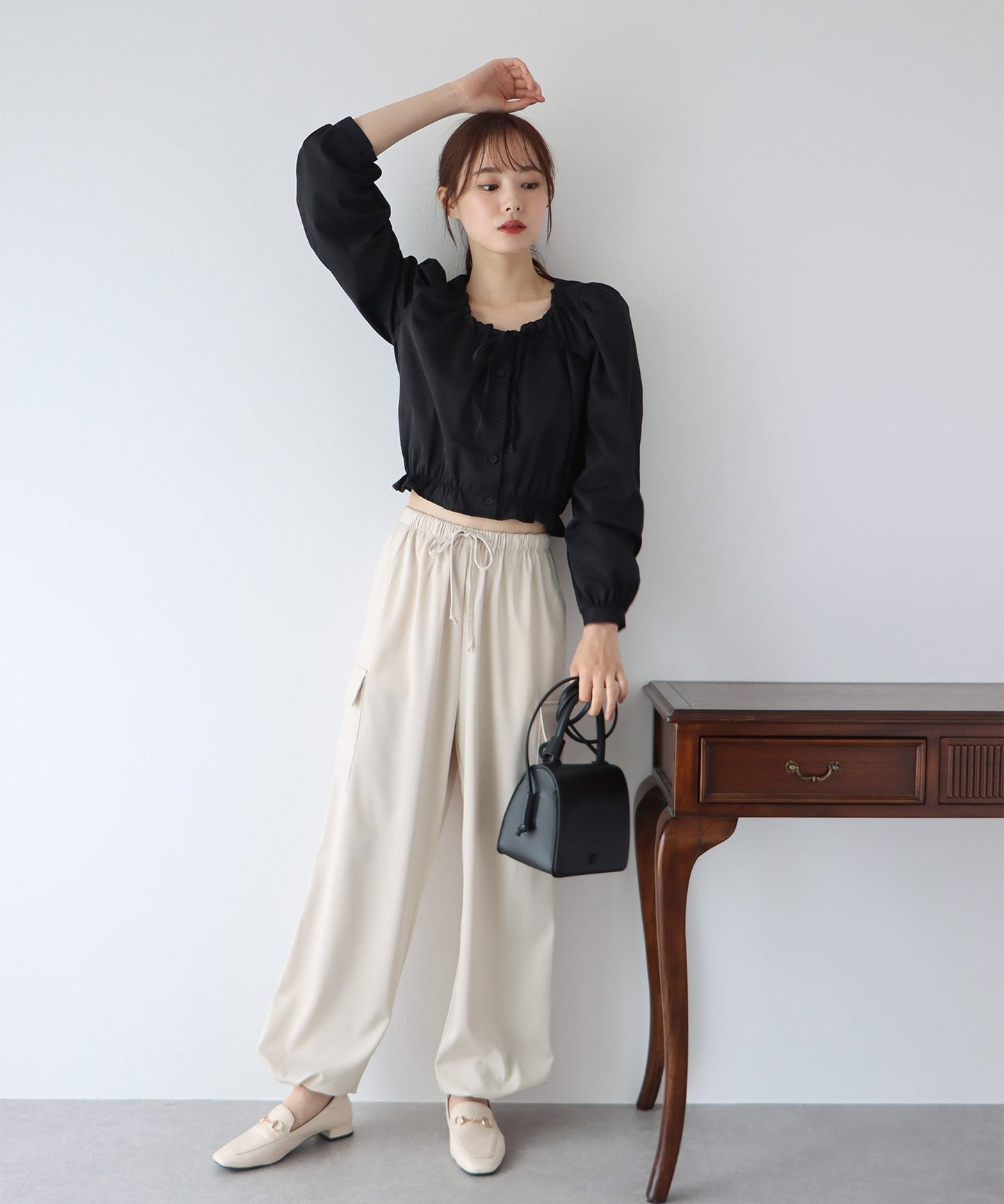 【TIME SALE】サテンカーゴパンツ