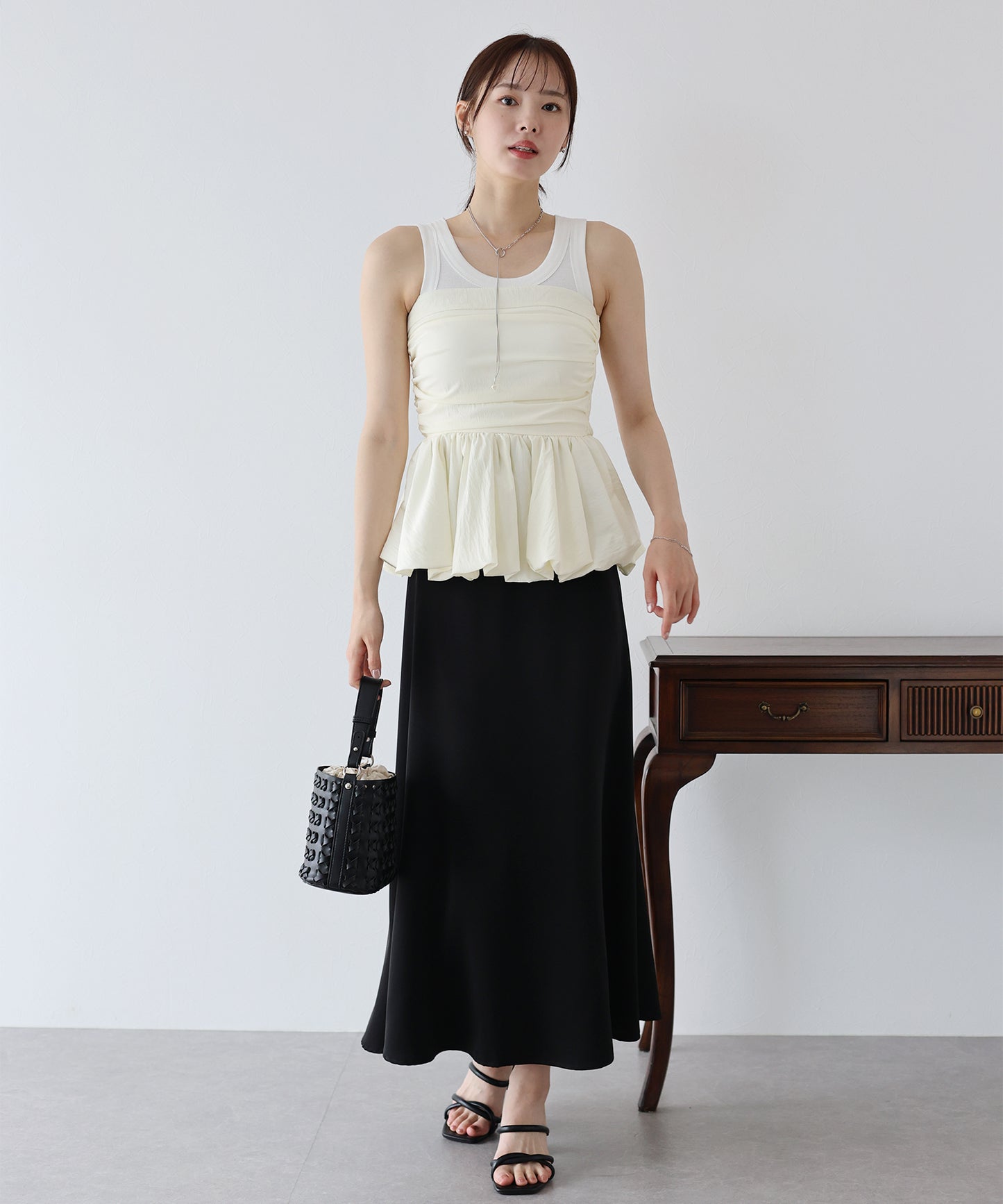 【TIME SALE】ベアバルーンペプラムビスチェ【ネコポス】