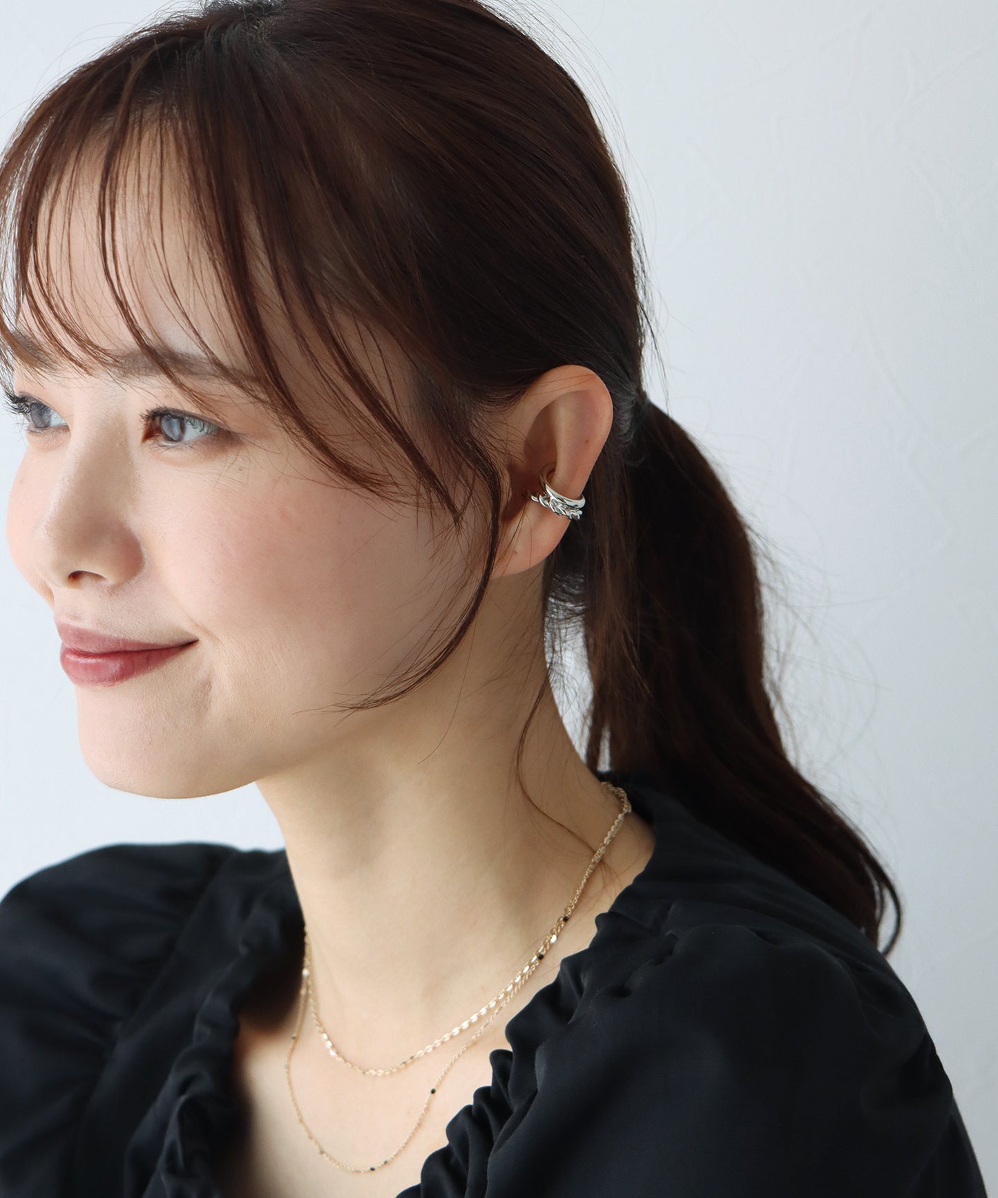 더블 라인 이어 커프