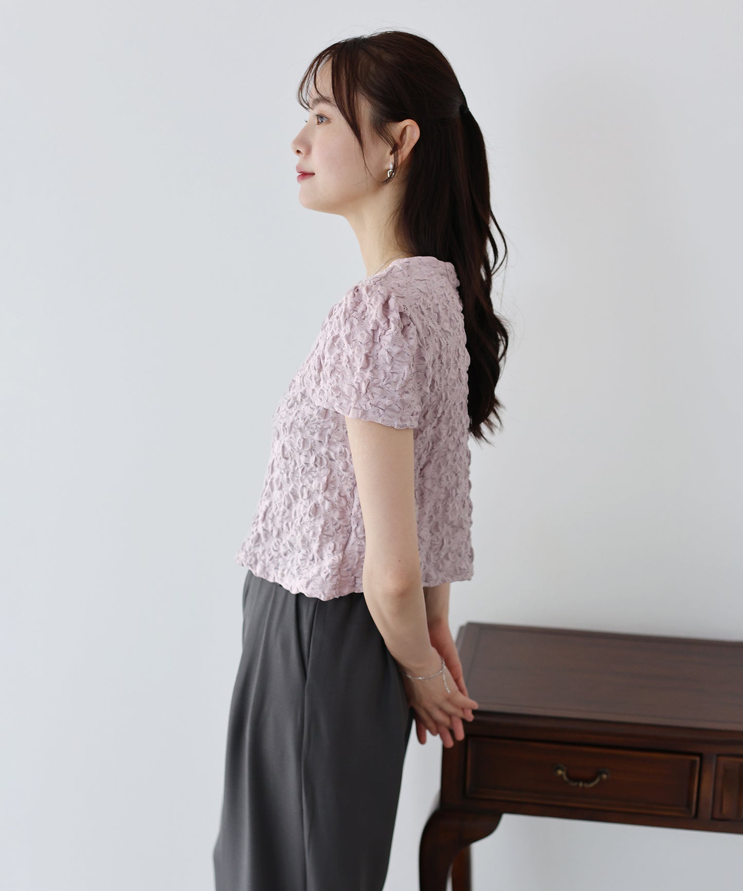 ワッフルカーディガン