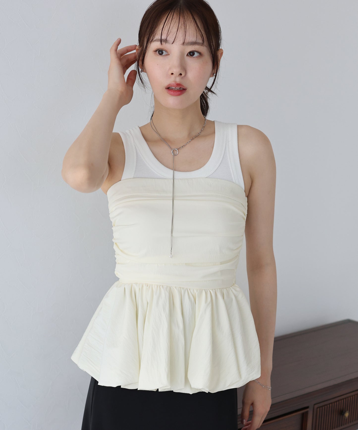 【TIME SALE】ベアバルーンペプラムビスチェ【ネコポス】