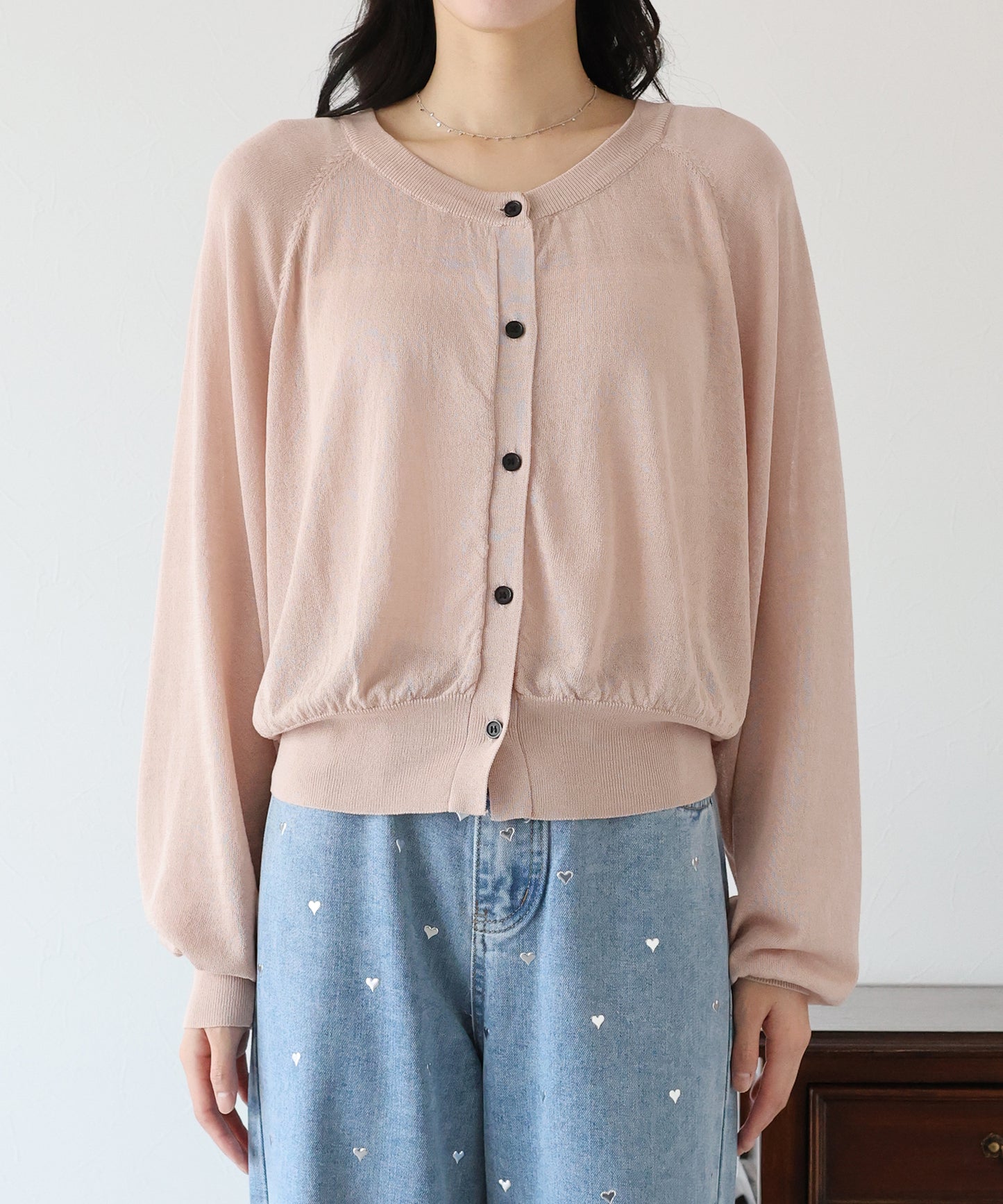 【SALE】UVカット ラグランシアーニットカーディガン【ネコポス】