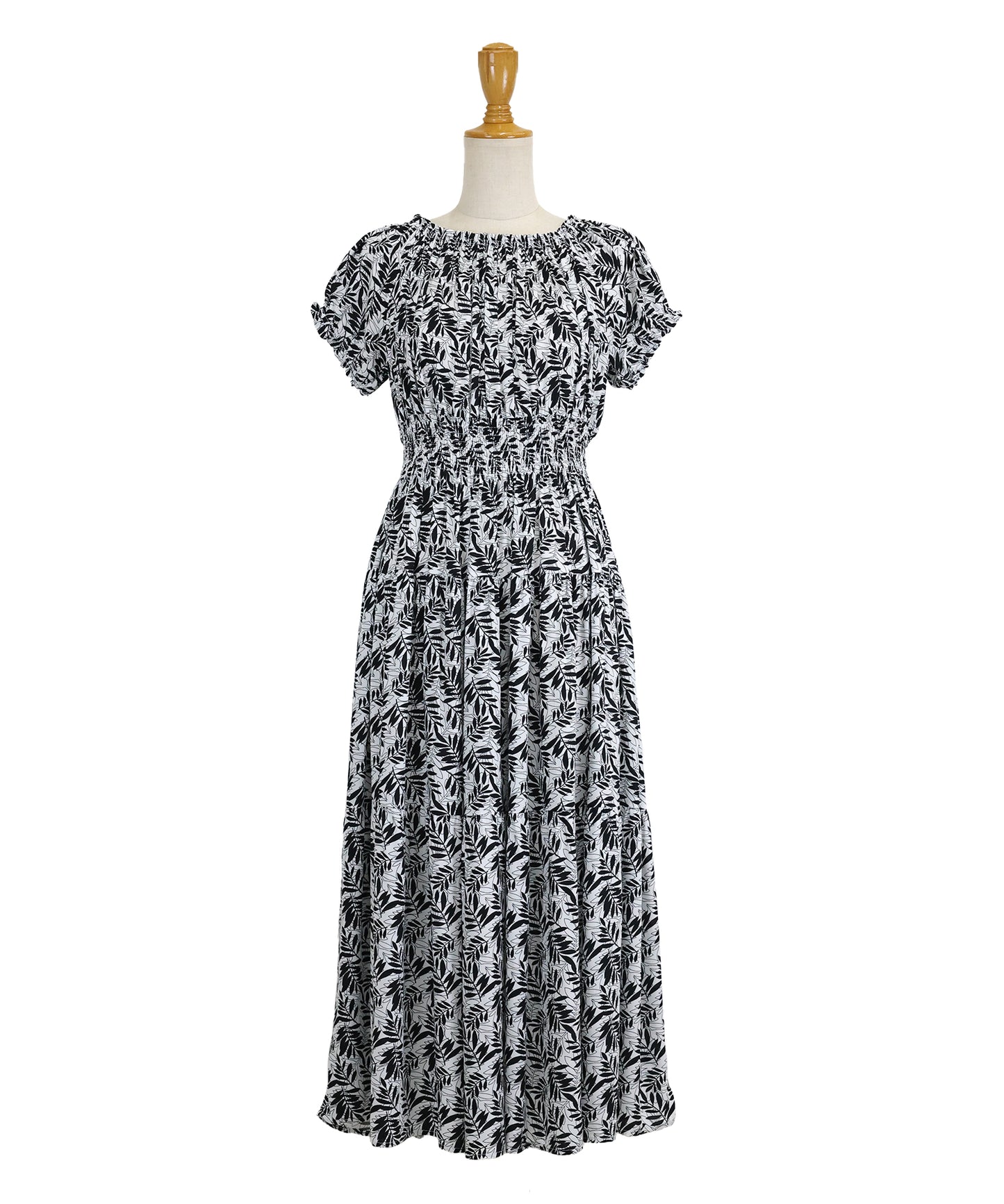 【TIME SALE】アソート柄2WAYオフショルワンピース