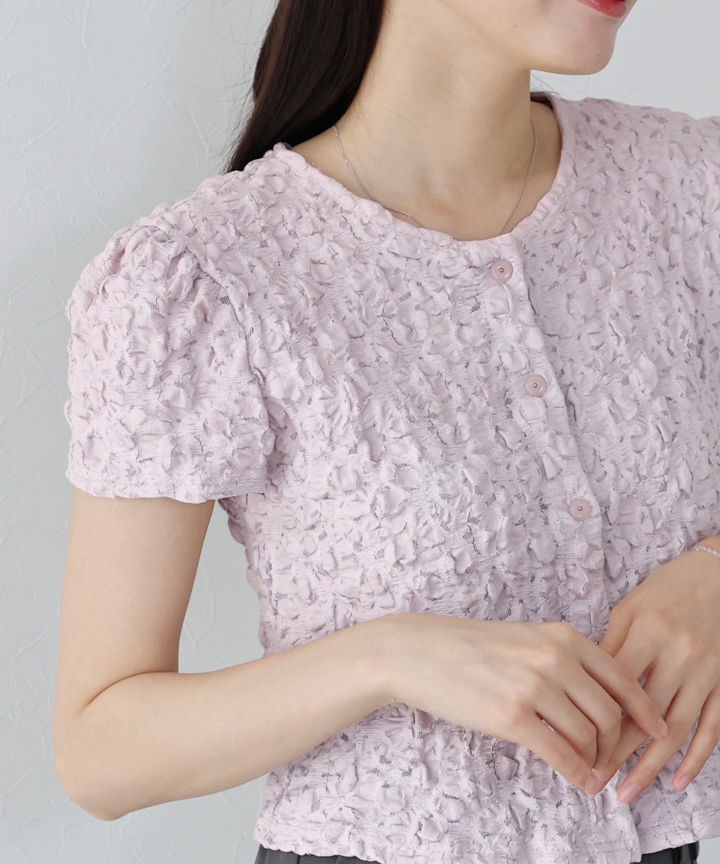 ワッフルカーディガン