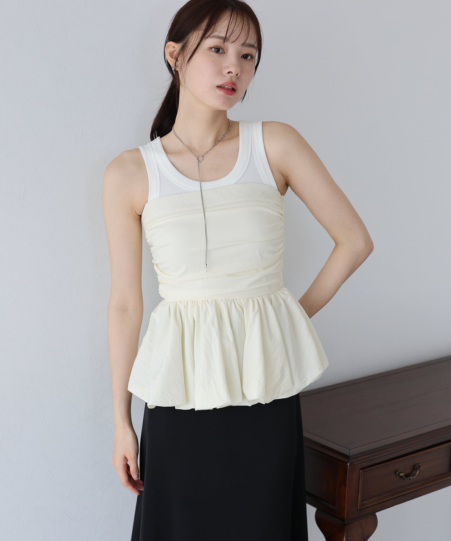 【TIME SALE】ベアバルーンペプラムビスチェ【ネコポス】