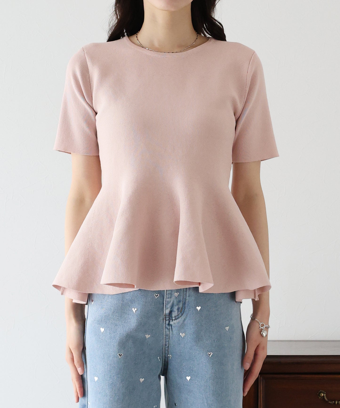 【TIME SALE】ペプラムニットトップス