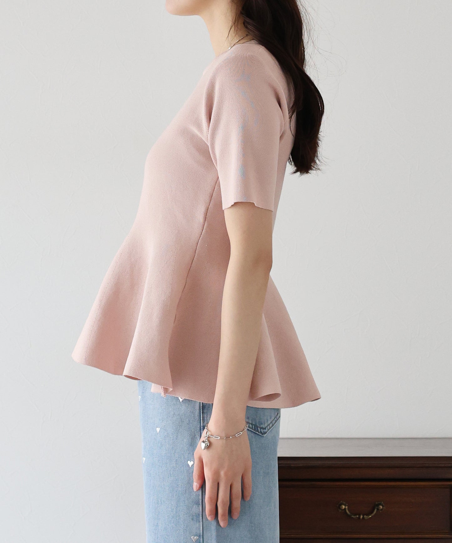 【TIME SALE】ペプラムニットトップス