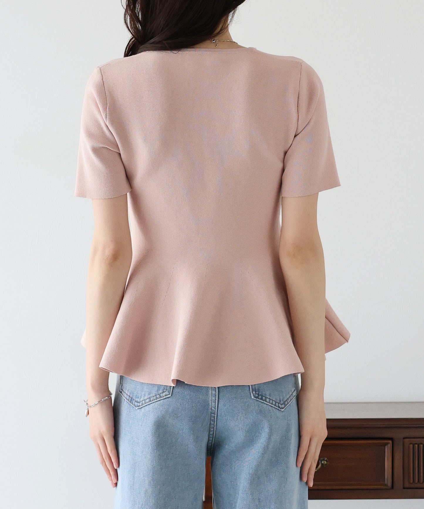 【TIME SALE】ペプラムニットトップス