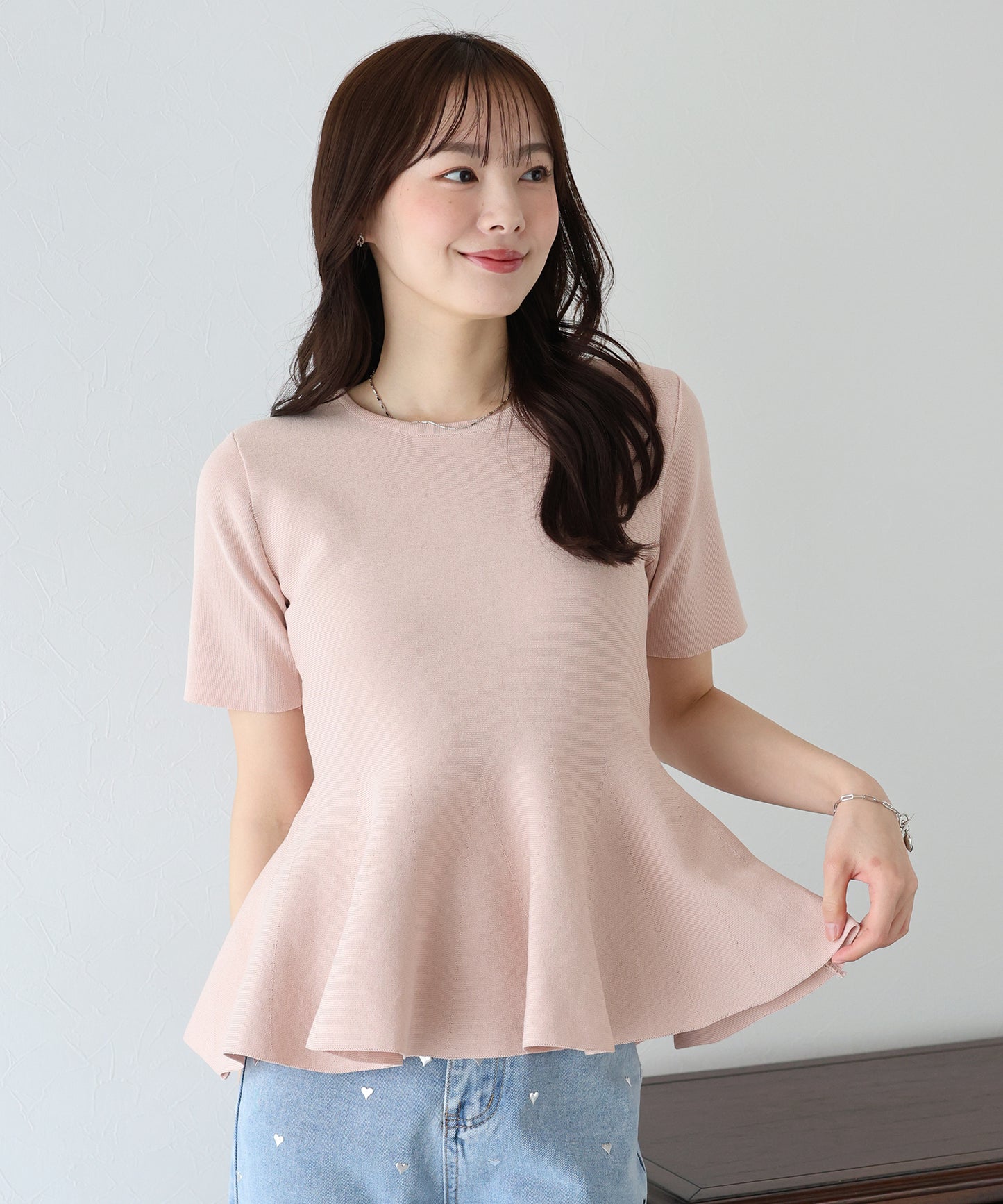 【TIME SALE】ペプラムニットトップス