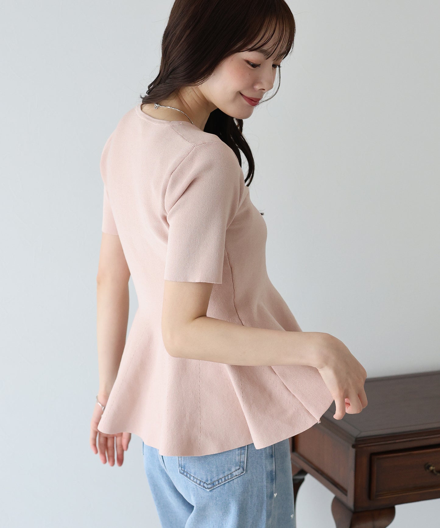 【TIME SALE】ペプラムニットトップス